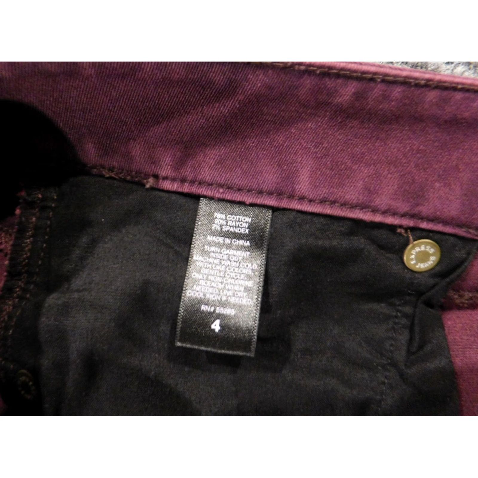 Express Express Womens Shorts 4 Purple Cut-Off Button Stretch Knit Cotton Blend Zipper Flat Front Classic Casual Summer Regular Womens Size 27" / US 4 / IT 40 - 5 Thumbnail