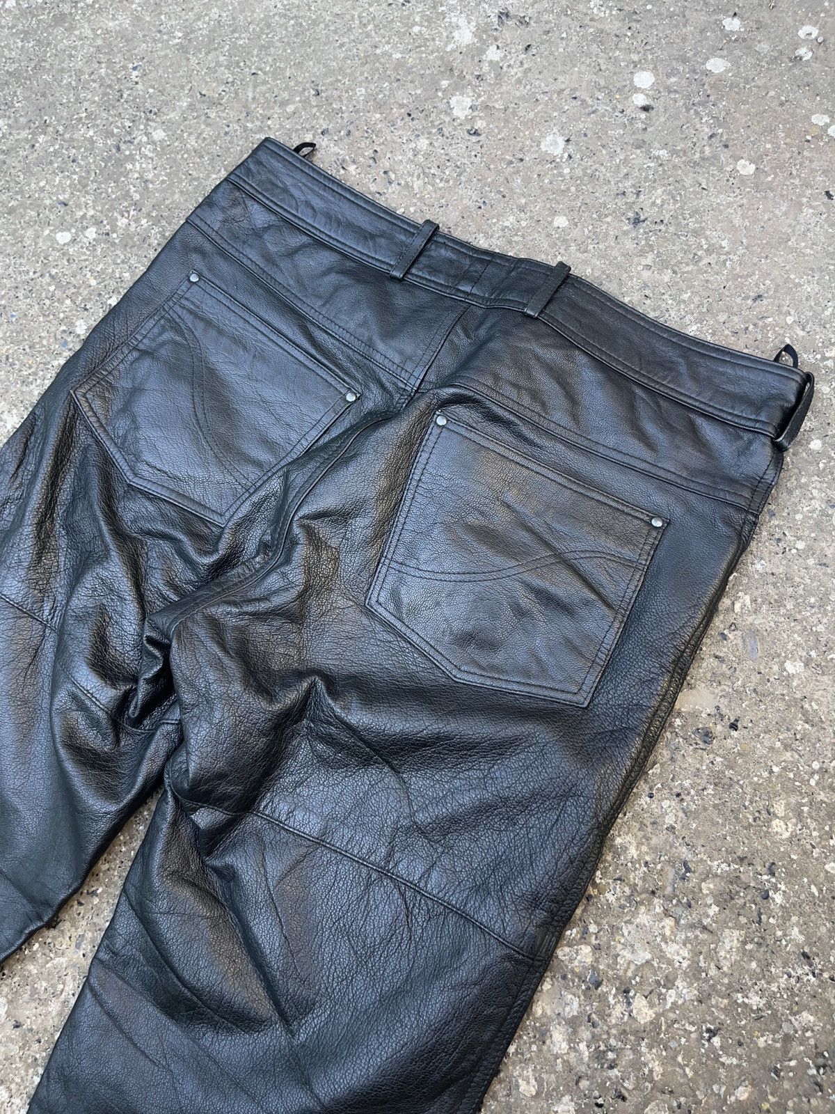 Genuine Leather Vintage Louis Real Leather Pants Kanye West Style Size US 32 / EU 48 - 10 Thumbnail