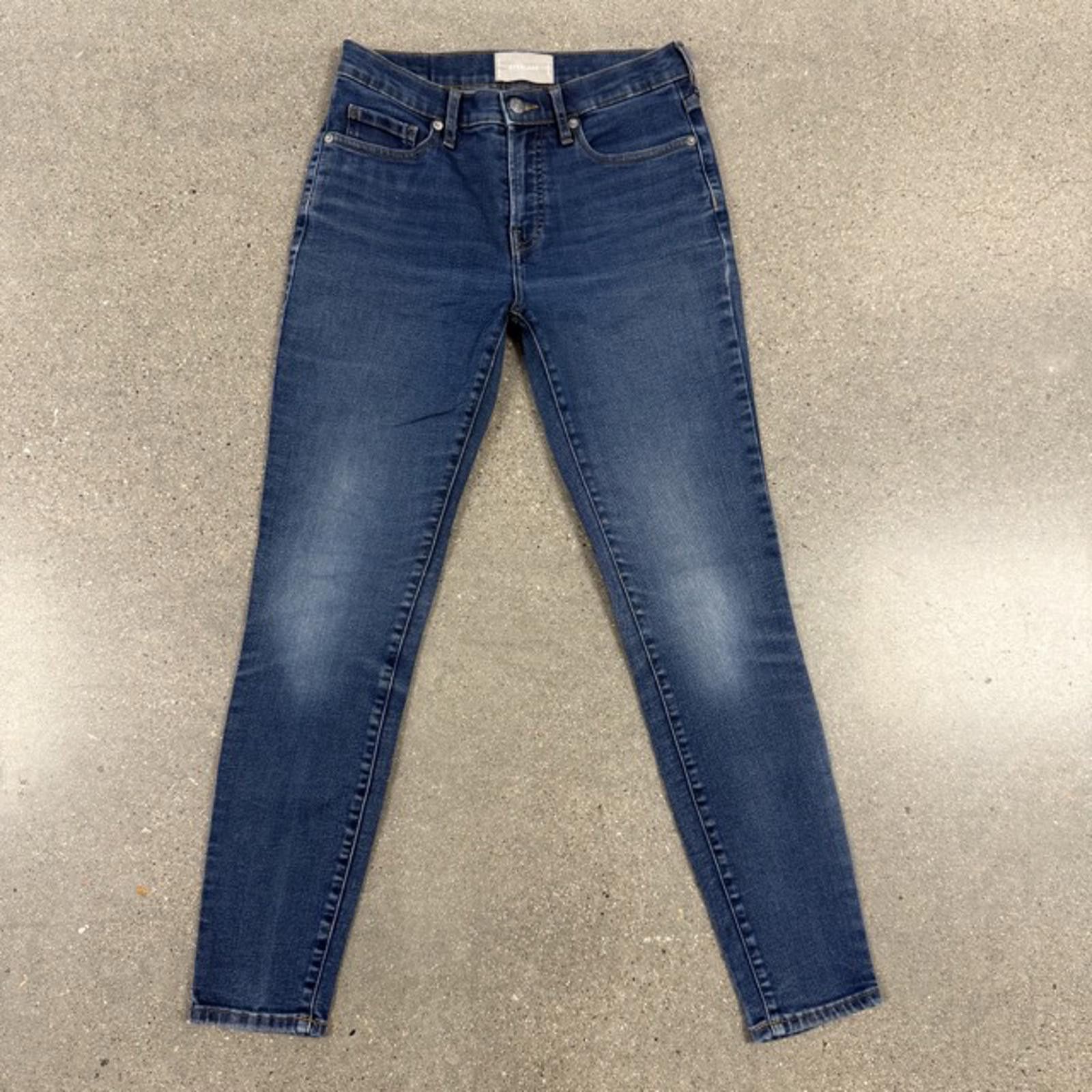 Everlane Everlane Mid Rise Skinny Jean Dark Wash - Mint Cond - 28 R Size 28" / US 6 / IT 42 - 3 Thumbnail