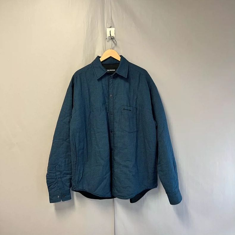 Balenciaga Checked Cotton Shirt Jacket - dmc