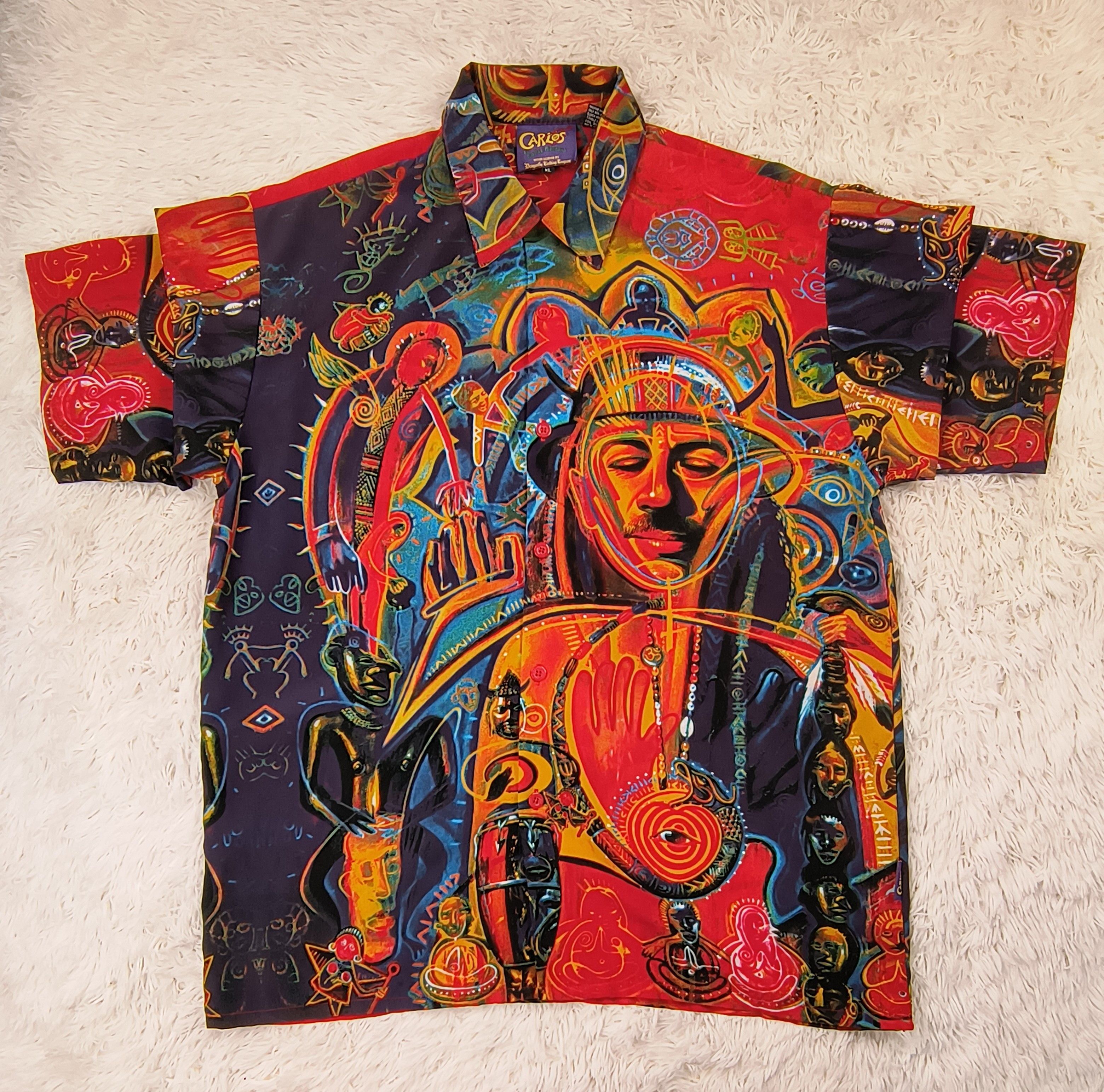 Dragonfly Vintage Carlos Santana shaman 90s button up shirt Size US XL / EU 56 / 4 - 2 Thumbnail