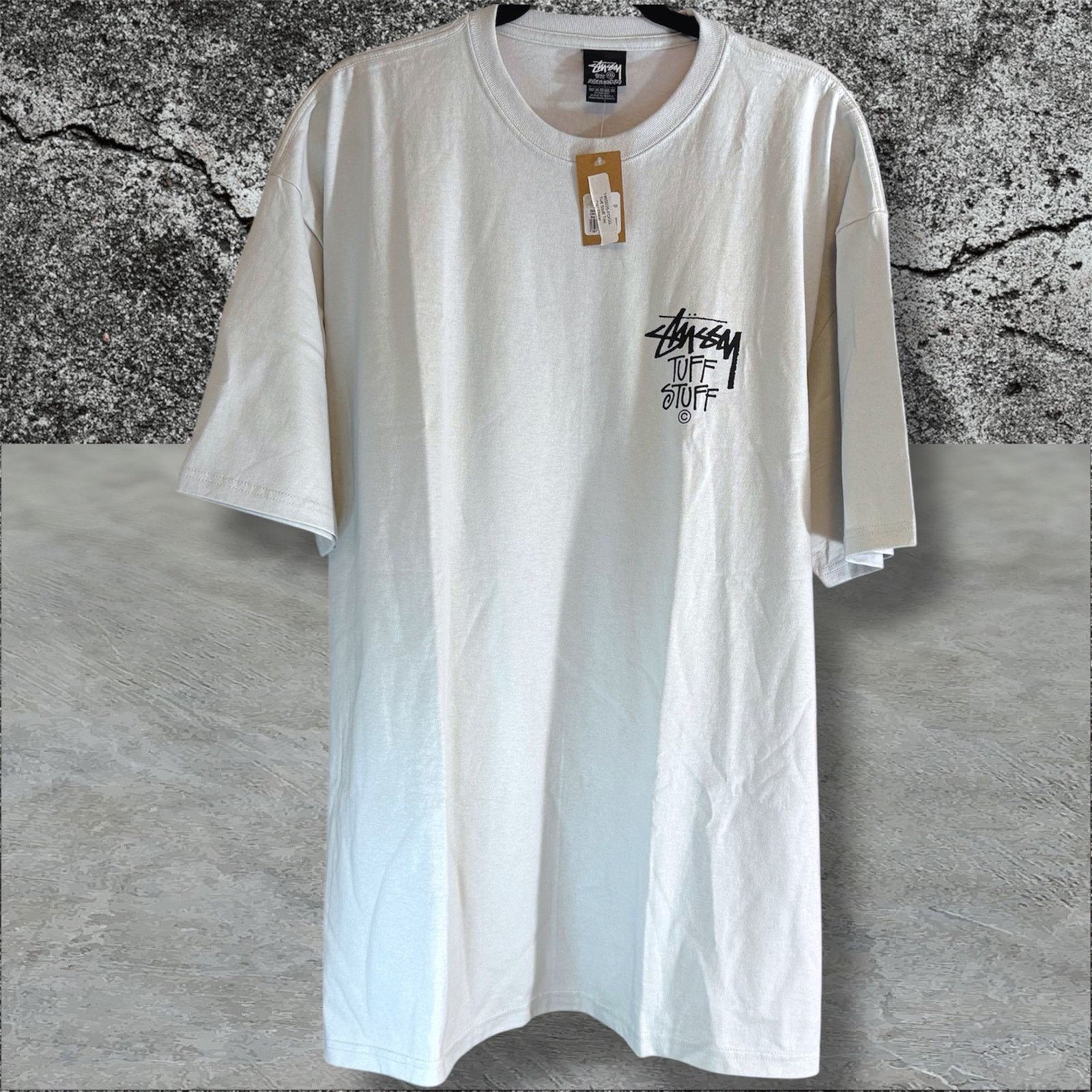 Stussy •NWT• Stüssy Tuff Stuff Tee in Fog • Size XXL Size US XXL / EU 58 / 5 - 2 Thumbnail