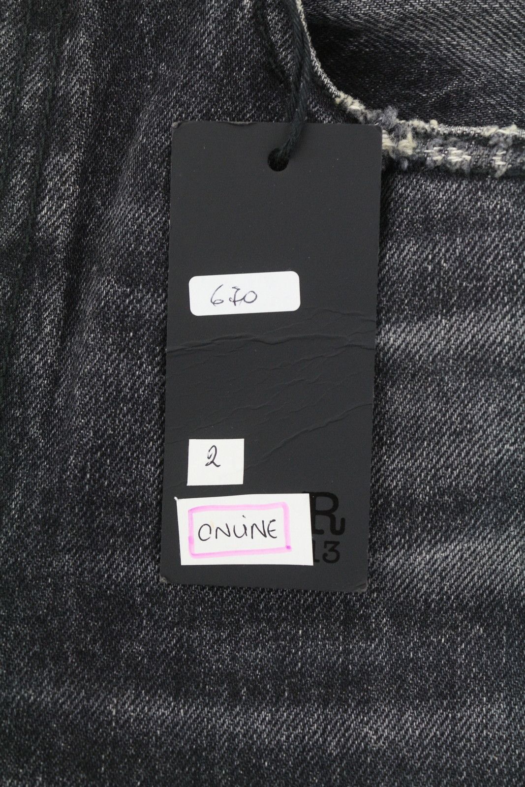 R13 COURTNEY SLIM 27 Everit Black Faded High Waist 85822 Size 27" / US 4 / IT 40 - 8 Thumbnail