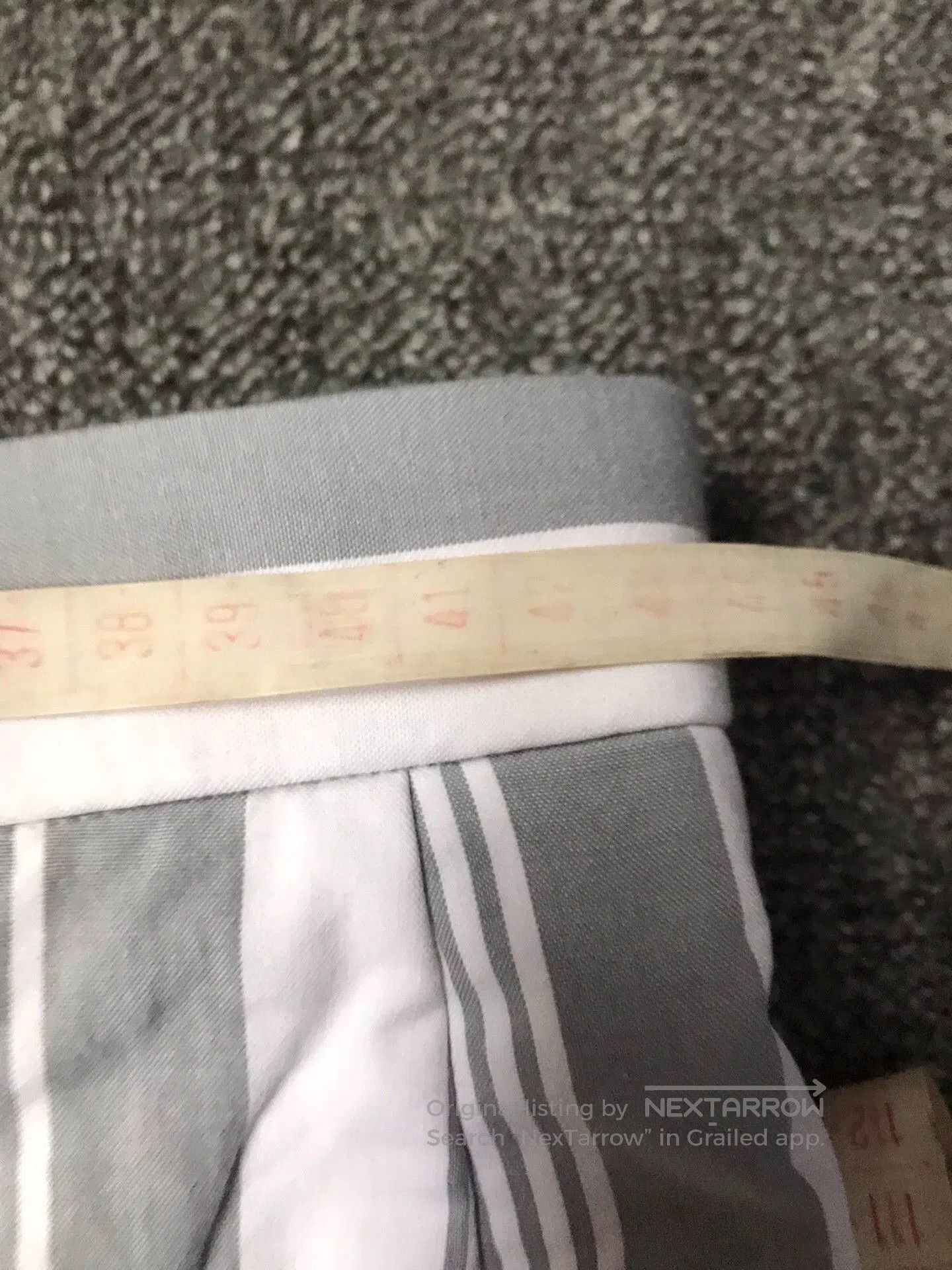 Thom Browne Gray Striped Casual Pants Size 30. Size US 30 / EU 46 - 7 Thumbnail