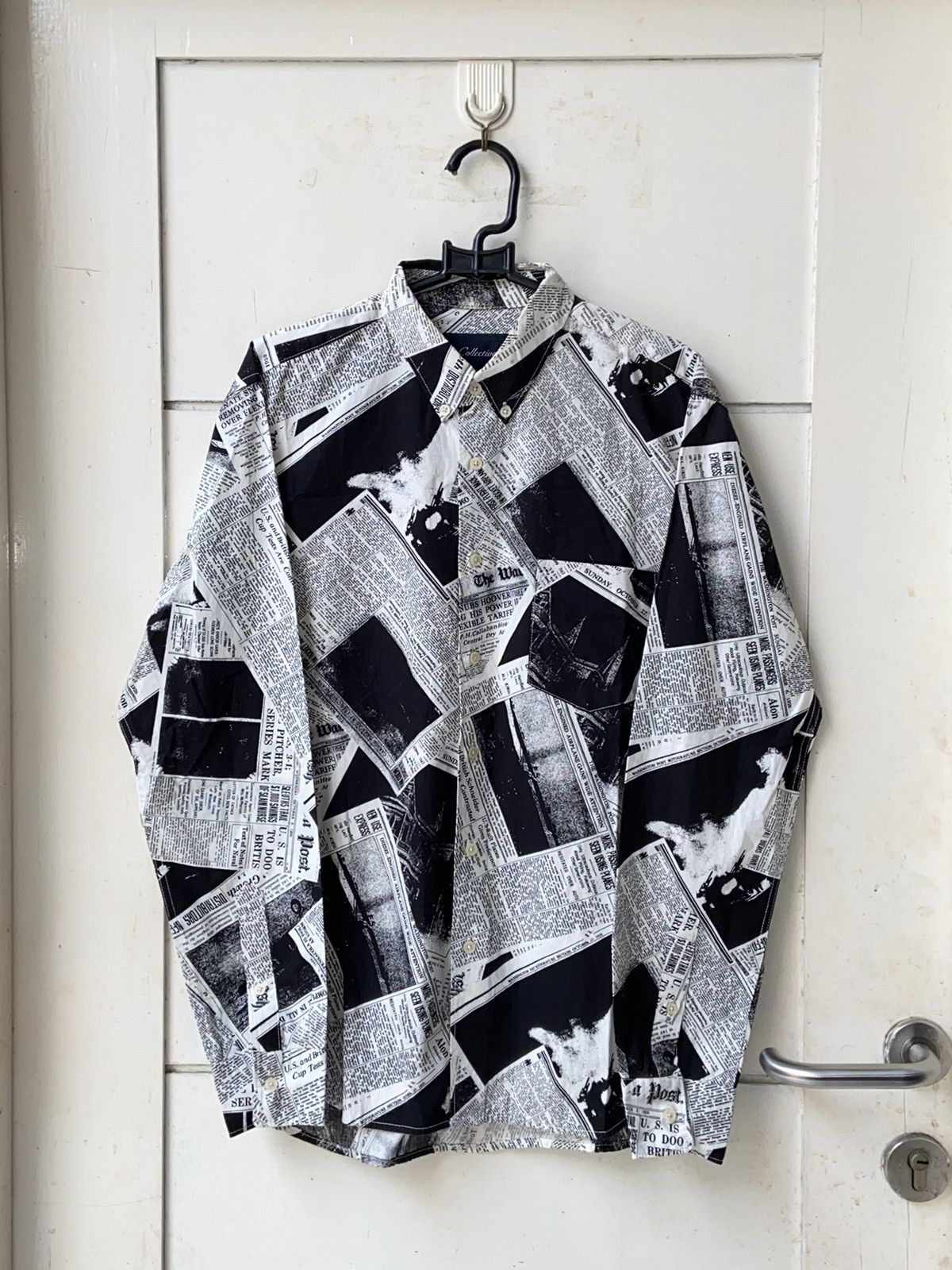 Japanese Brand COLLECTIVE Newspaper Printed Patterned Shirt Size US S / EU 44-46 / 1 - 1 Thumbnail