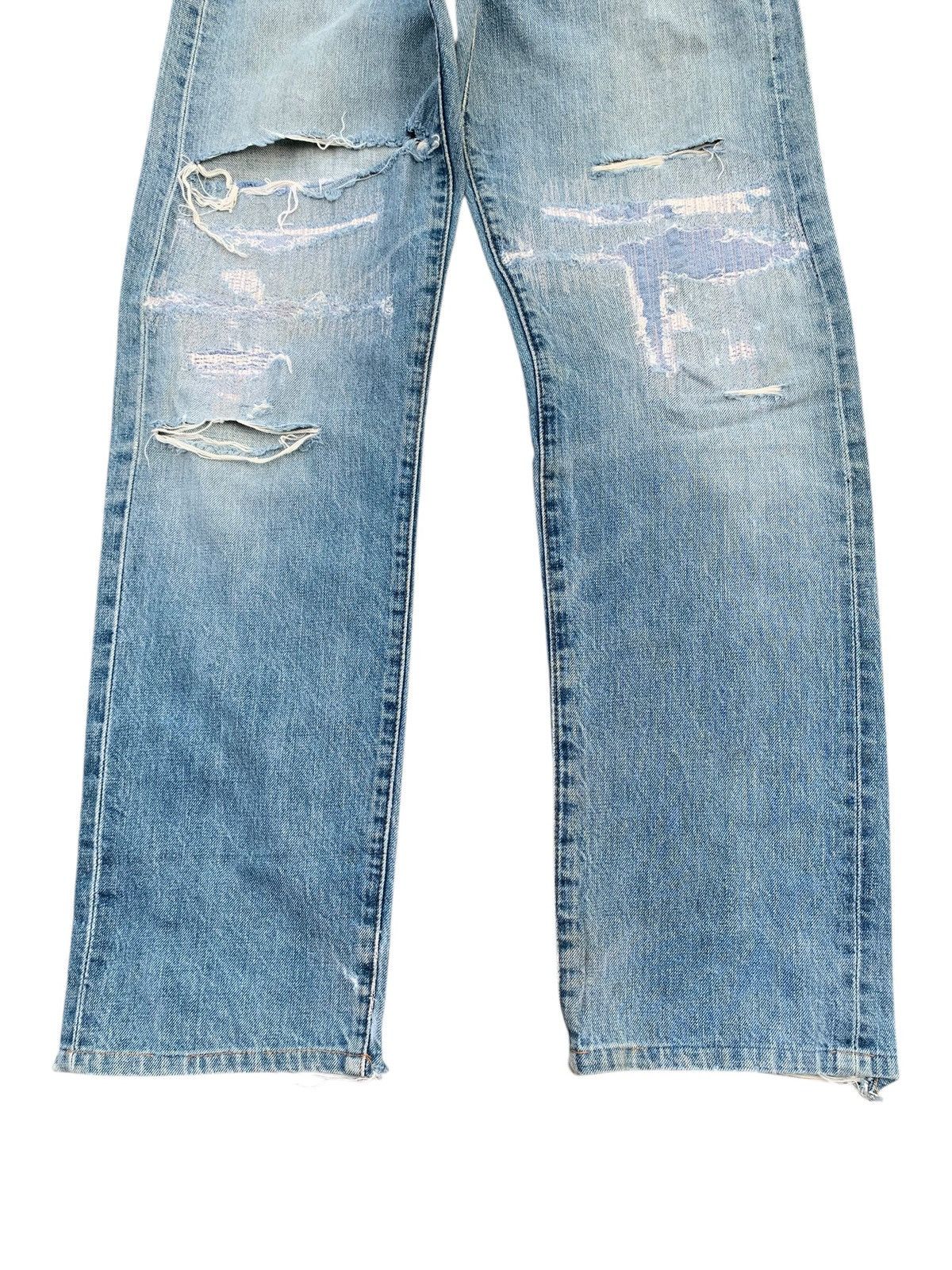 Levi's VINTAGE LEVI'S BIG E 502 TRASHER SELVEDGE DISTRESSED DENIM Size US 31 - 7 Thumbnail