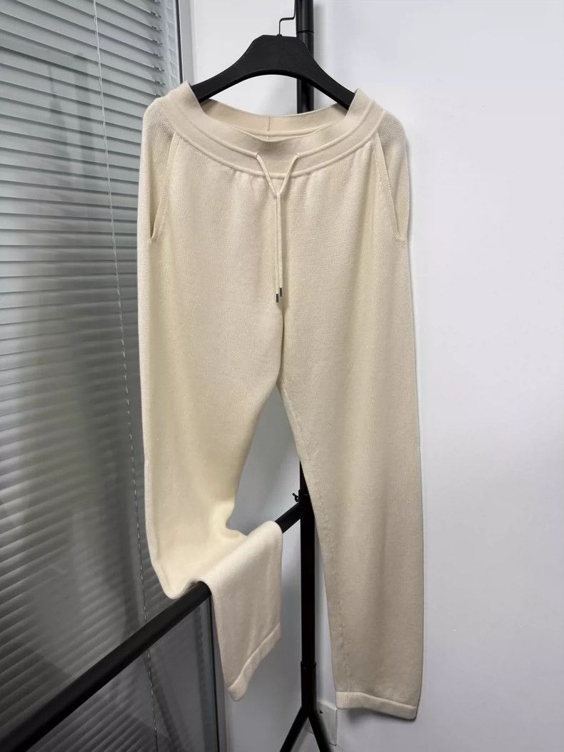 Loro Piana Loro Piana Beige Glitter Casual Pants - dmc Size US 31 - 1 Thumbnail