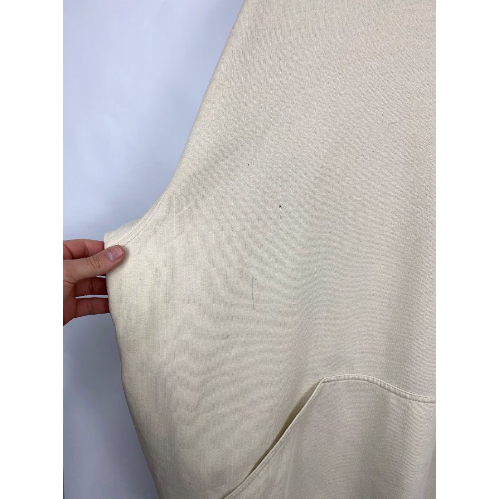 Nike VINTAGE Nike Swoosh Small Logo Y2K Hoodie XL Beige 90s Men Pullover Logo Hoodie Mens Size US XL / EU 56 / 4 - 7 Thumbnail