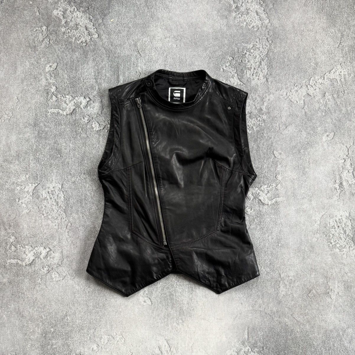 G-Star G star raw M/size Aviator Pilot Gilet leather vest gothic Size M / US 6-8 / IT 42-44 - 9 Thumbnail