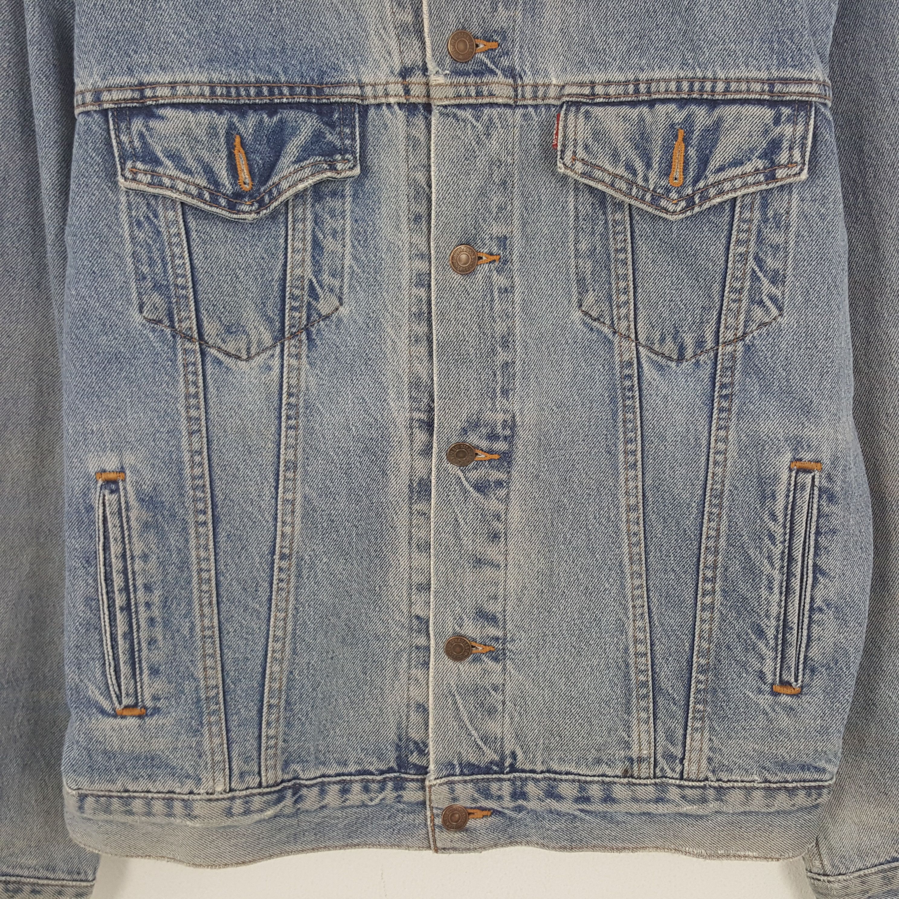 Levi's × Vintage Vintage Levis Denim X Custom Art Jamiroquai Jacket Size US L / EU 52-54 / 3 - 4 Thumbnail