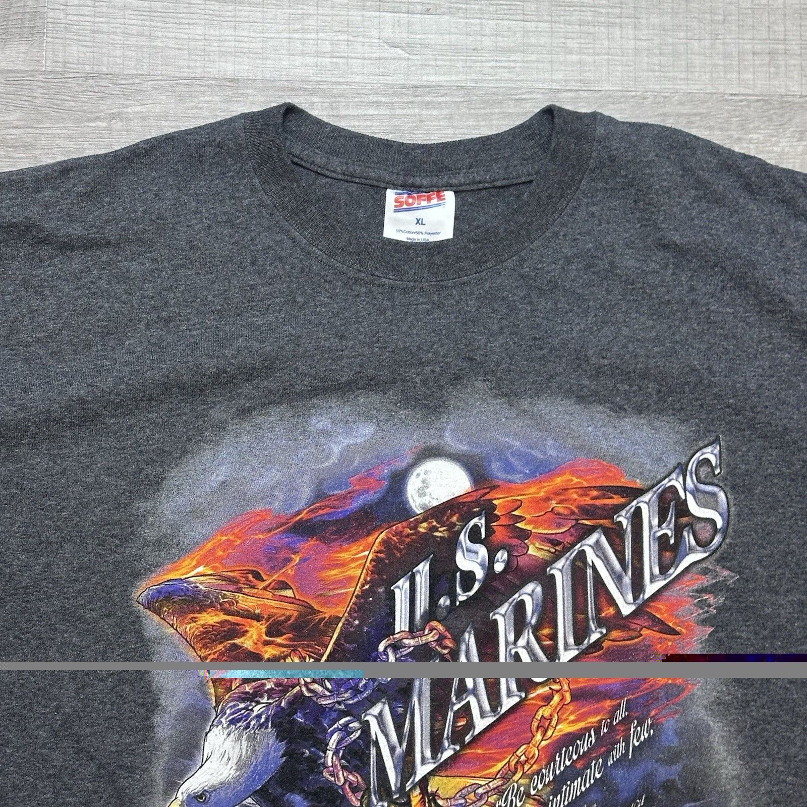 Vintage Vintage 90s SOFFE U.S. Marines Short Sleeve T-Shirt Men’s XL Size US XL / EU 56 / 4 - 5 Thumbnail