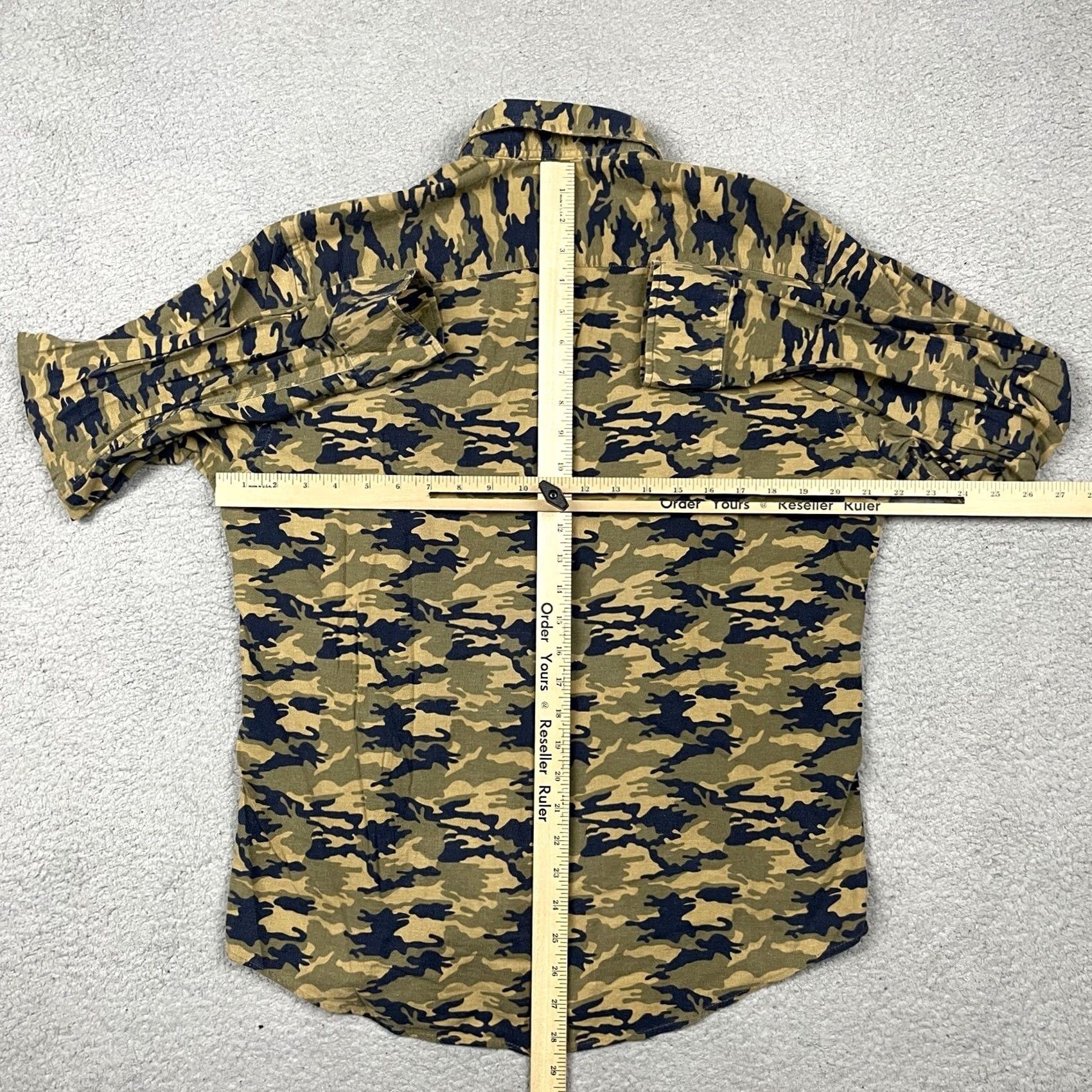 Vintage VINTAGE Stapleford Workwear Shirt Adult Medium Brown Camo Button Up Pockets Camouflage Flannel 100% Cotton Athletic Mens Size US M / EU 48-50 / 2 - 6 Thumbnail