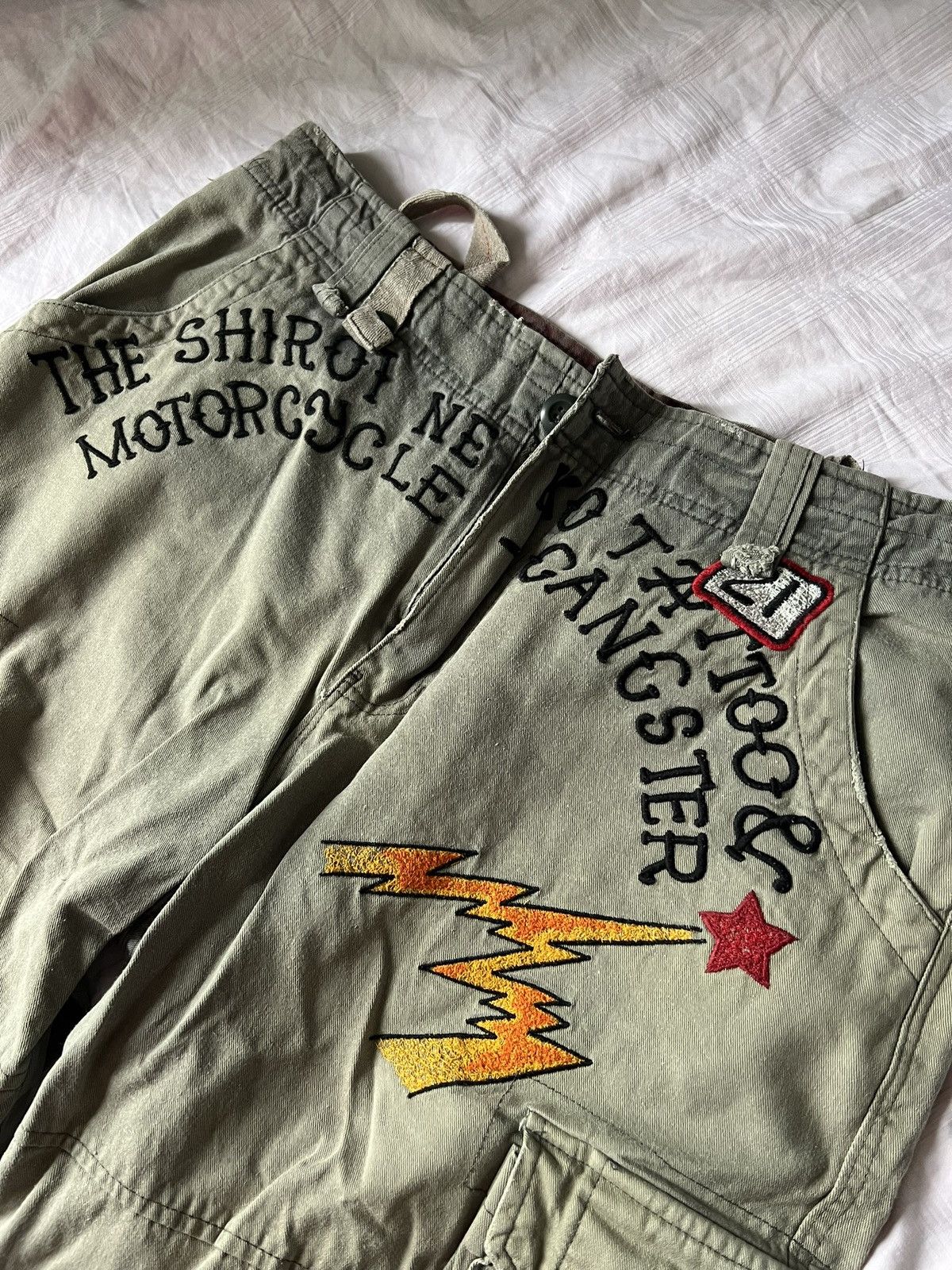 Japanese Brand × Vintage Vintage Japanese Brand Shiro Neko Cargo Shorts TATTO Style Size US 36 / EU 52 - 9 Thumbnail