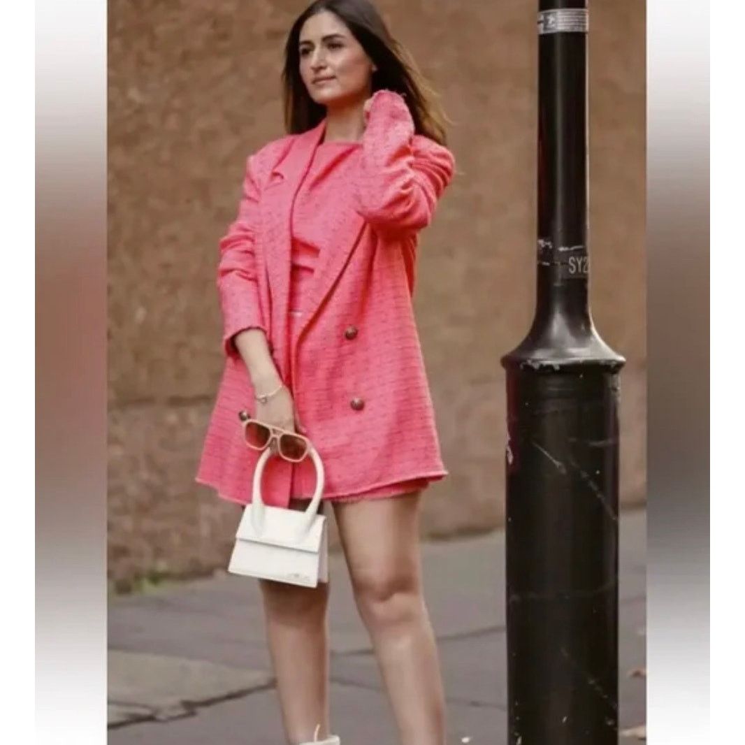 Zara ZARA BLOGGER FAVORITE TEXTURED DOUBLE BREASTED BLAZER Size S / US 4 / IT 40 - 5 Thumbnail