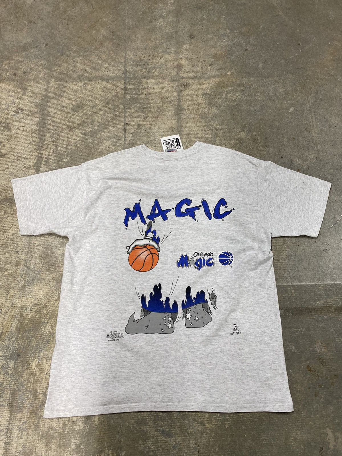 NBA × Nutmeg × Vintage Vintage 90’s Orlando Magic Nutmeg Double Sided T-Shirt Size US L / EU 52-54 / 3 - 7 Thumbnail
