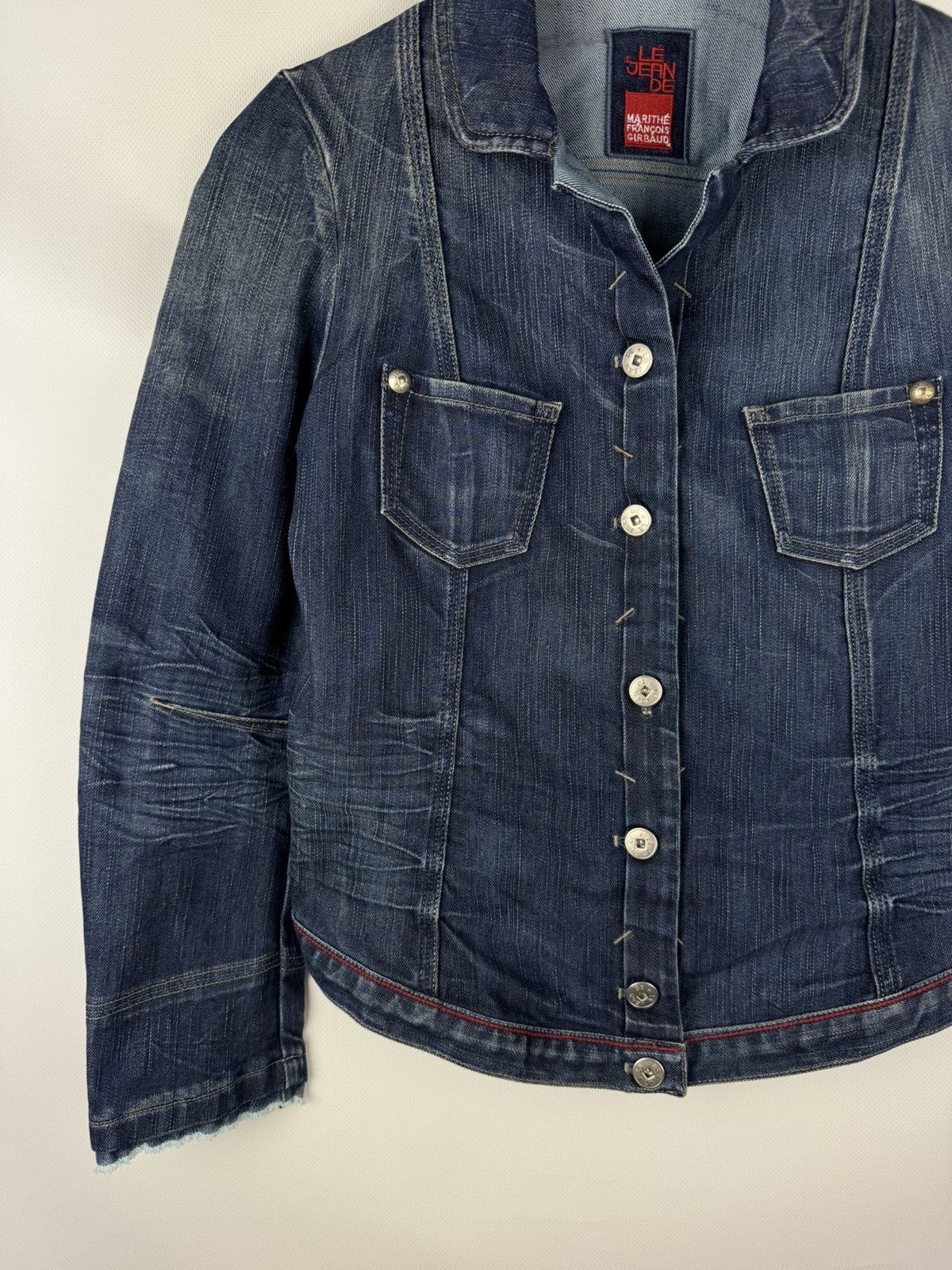 Marithe + Francois Girbaud × Vintage Marithe Francois Girbaud Vintage Avant-garde Denim Jacket Size S / US 4 / IT 40 - 7 Thumbnail