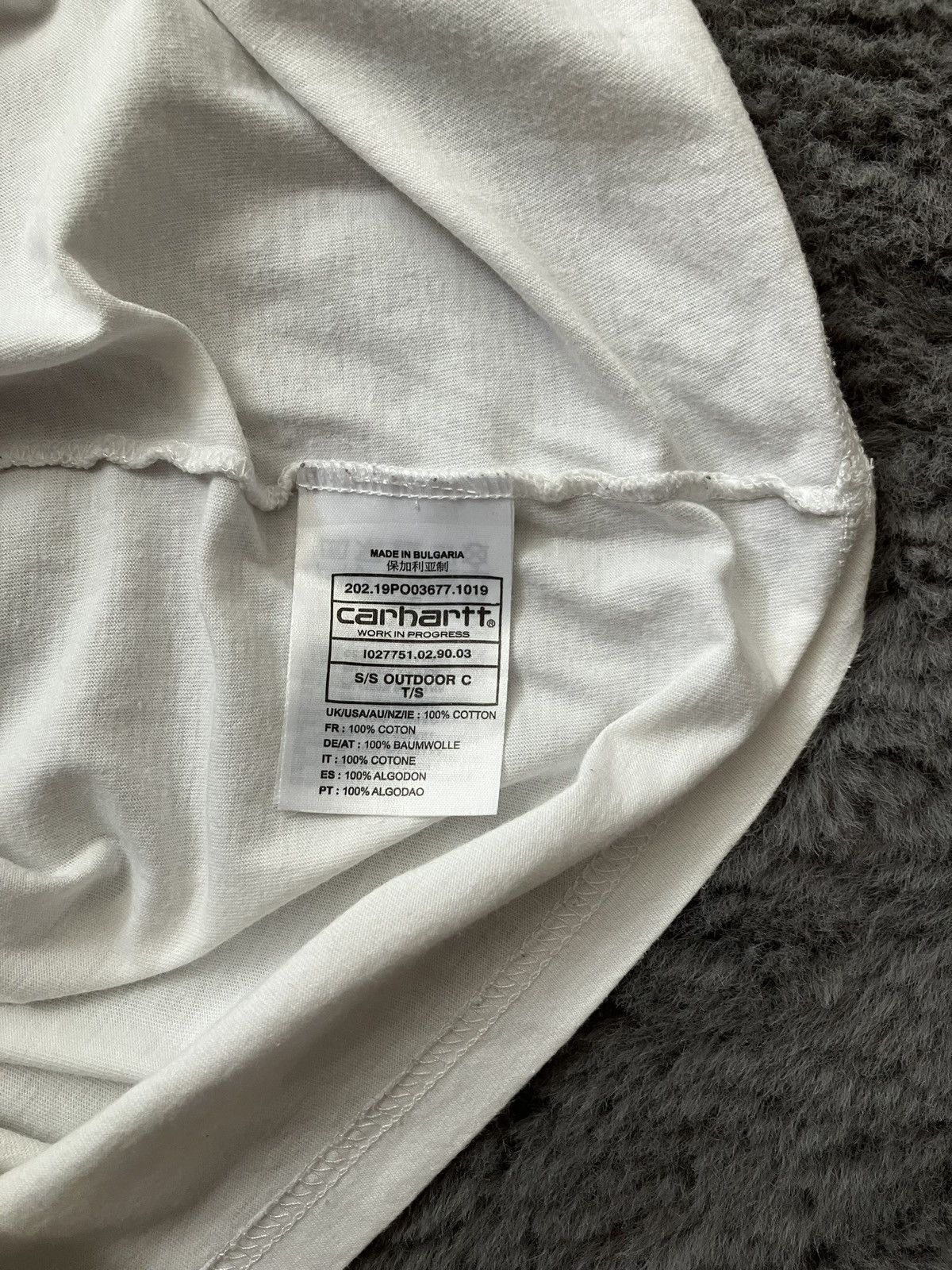 Carhartt × Carhartt Wip White Orange Carhartt WIP Short Sleeve Tee C Label Workwear Size US L / EU 52-54 / 3 - 5 Thumbnail