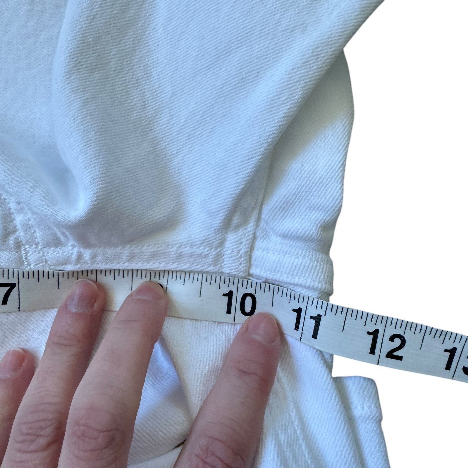 Agolde AGOLDE Kye Mid Rise Straight Crop Jean Cake White Stretch Size 25" / US 0 / IT 36 - 9 Thumbnail