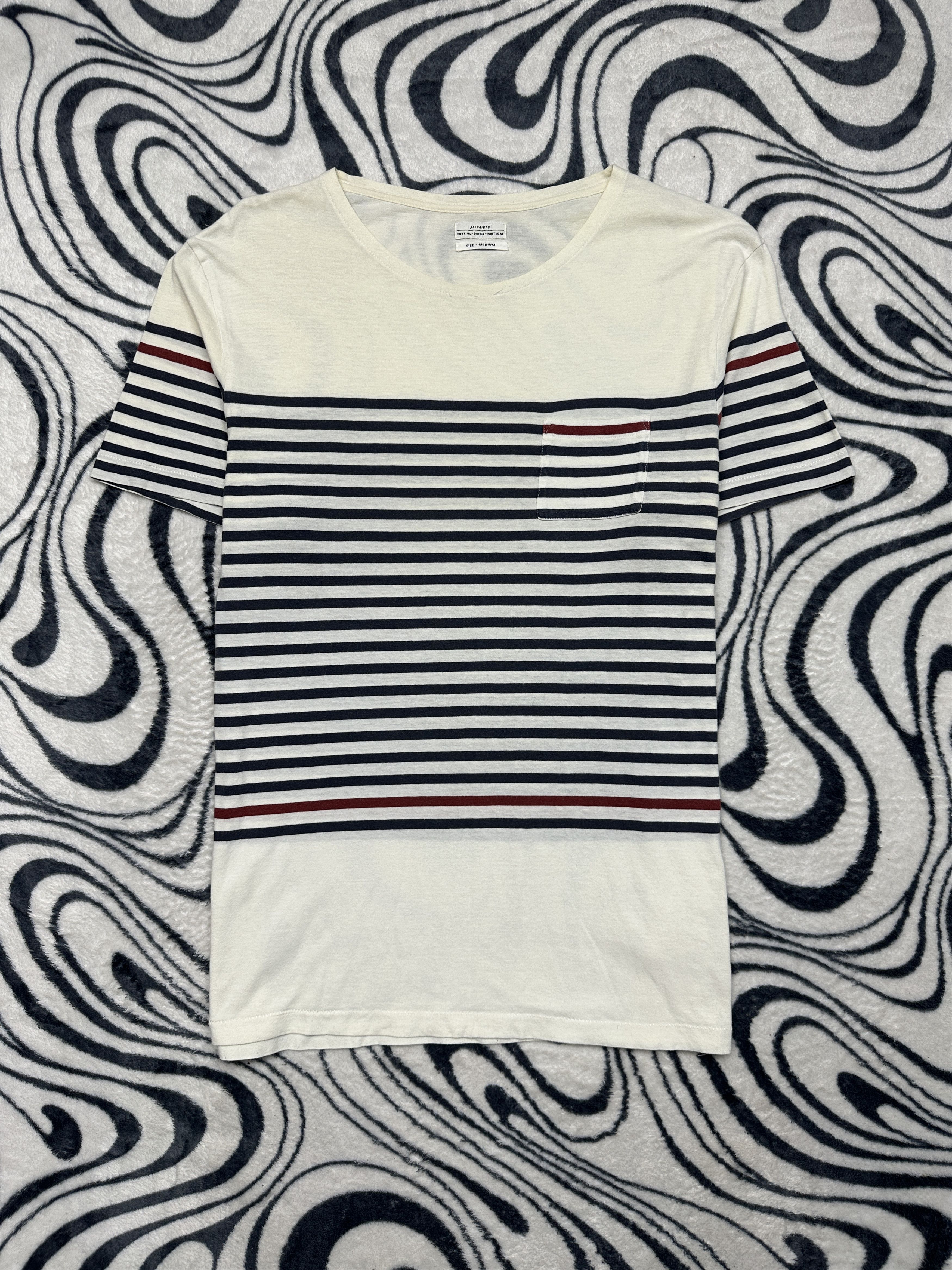 Allsaints AllSaints Mens Sigma T-Shirt Tee Size US M / EU 48-50 / 2 - 1 Thumbnail