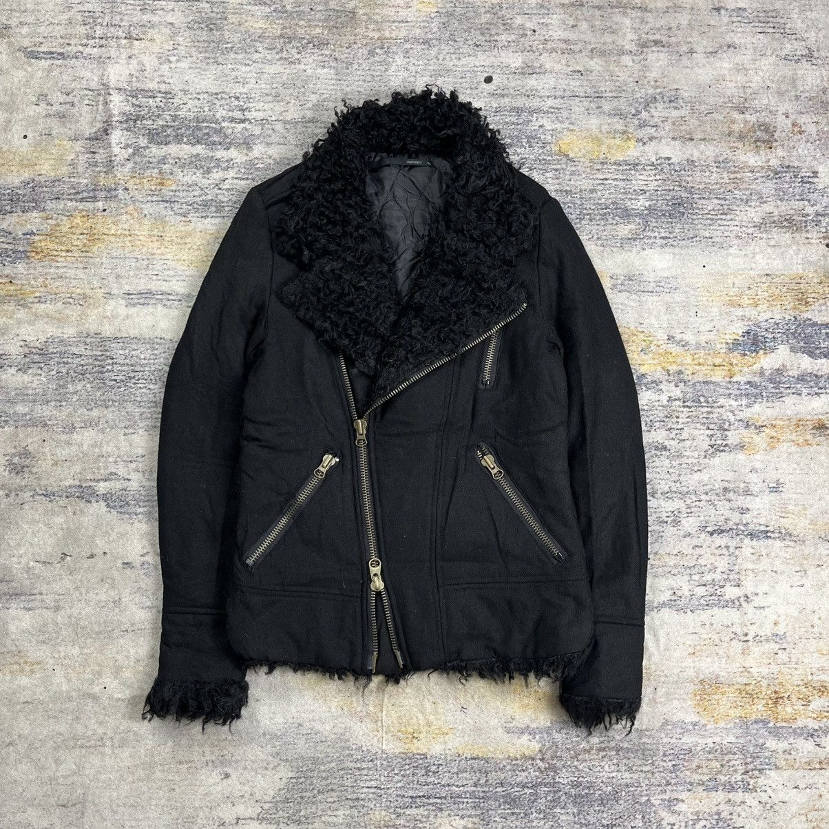 Tornado Mart Unplugged wool trim fur double riders jacket Size US M / EU 48-50 / 2 - 1 Thumbnail