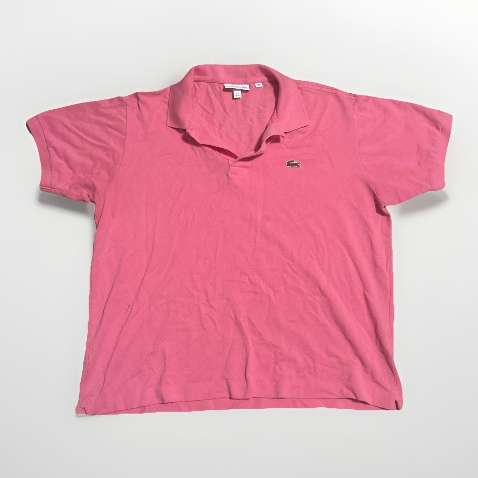 Lacoste Lacoste Polo Shirt Mens Extra Large Pink Short Sleeve croc Size US XL / EU 56 / 4 - 1 Thumbnail