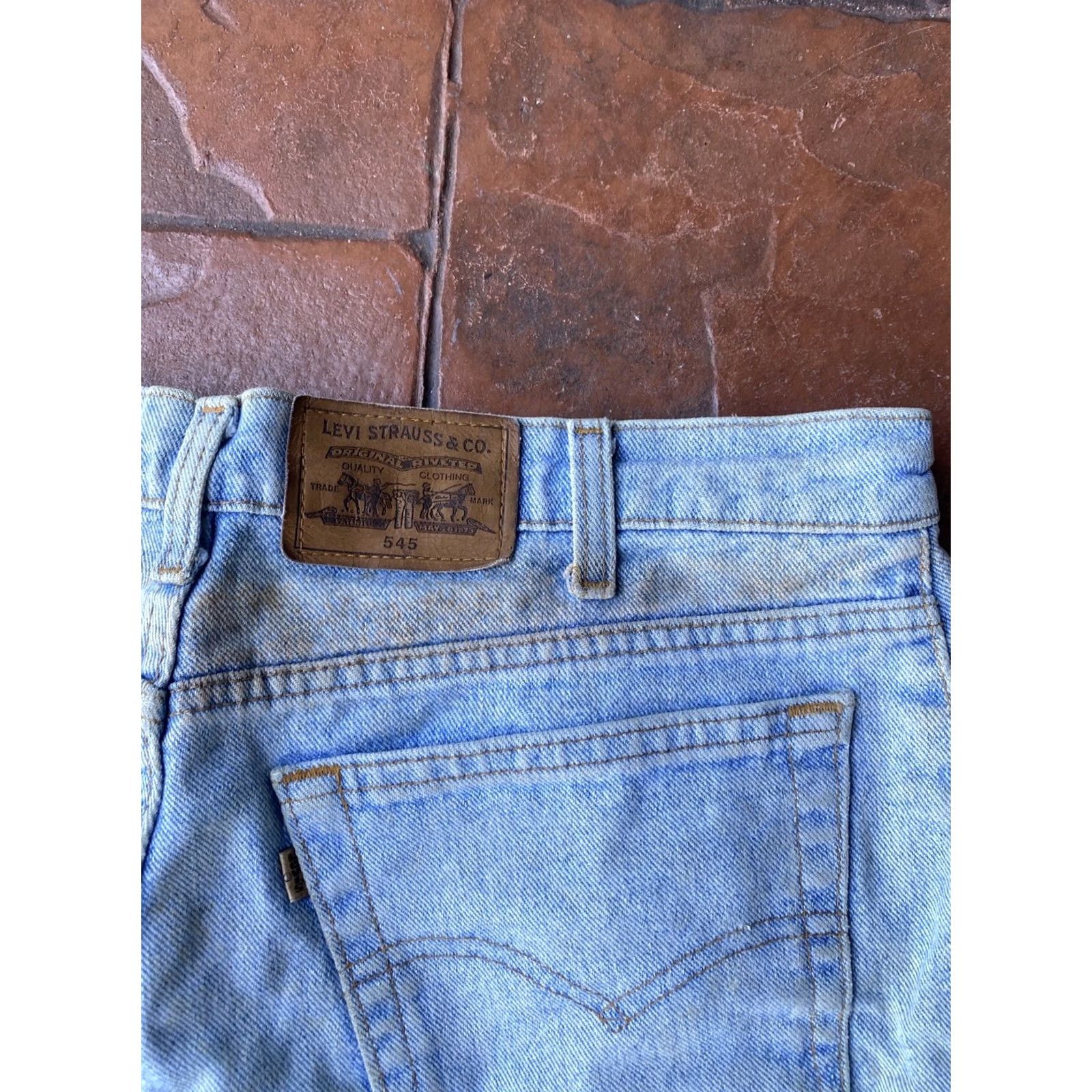 Levi's VINTAGE Levi's 545 Gold Tab Denim Jean Shorts Mens 34 Loose Fit Blue 90s USA Mens Size US 34 / EU 50 - 5 Thumbnail