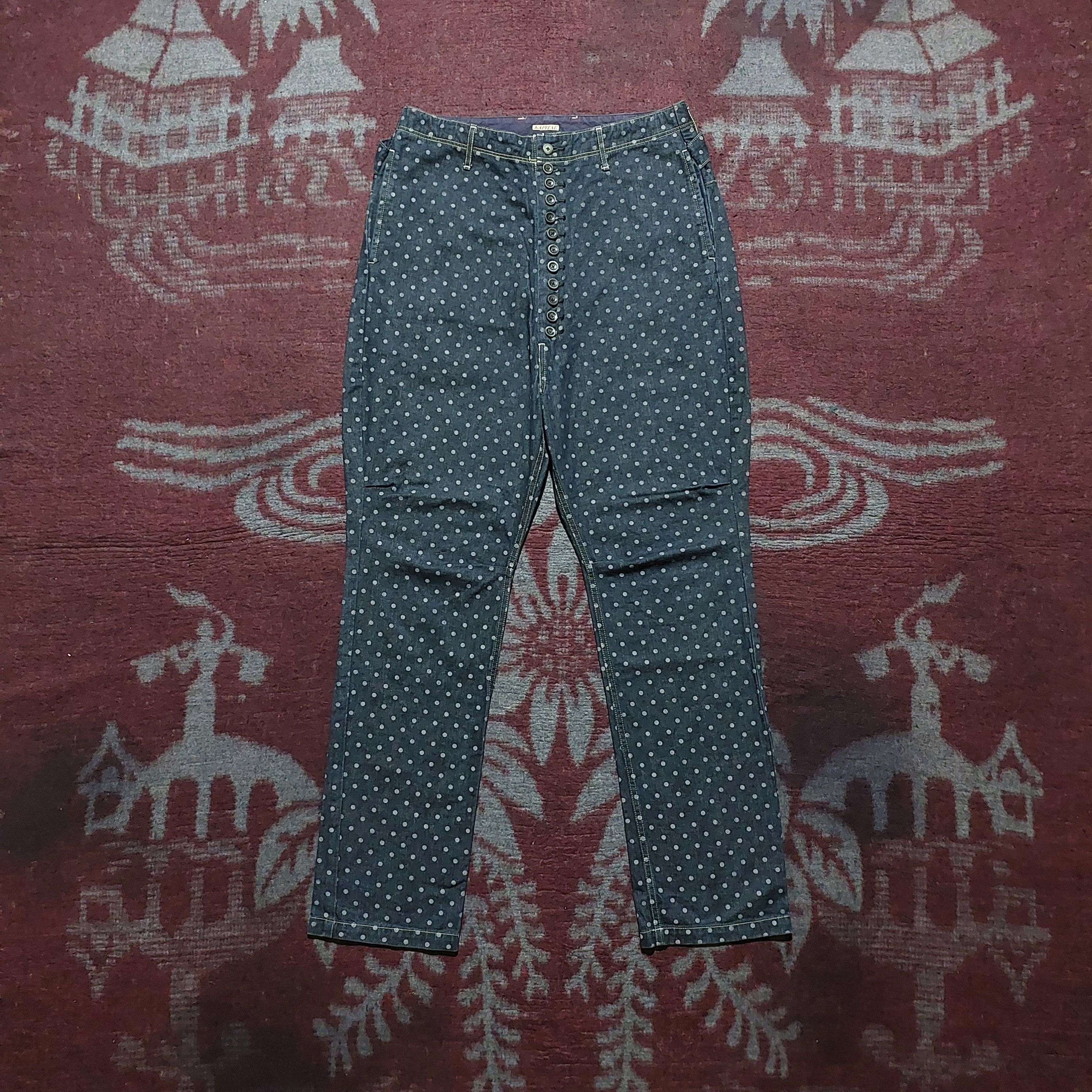 Kapital Kapital polca Clown button down denim pants Size US 32 / EU 48 - 1 Thumbnail