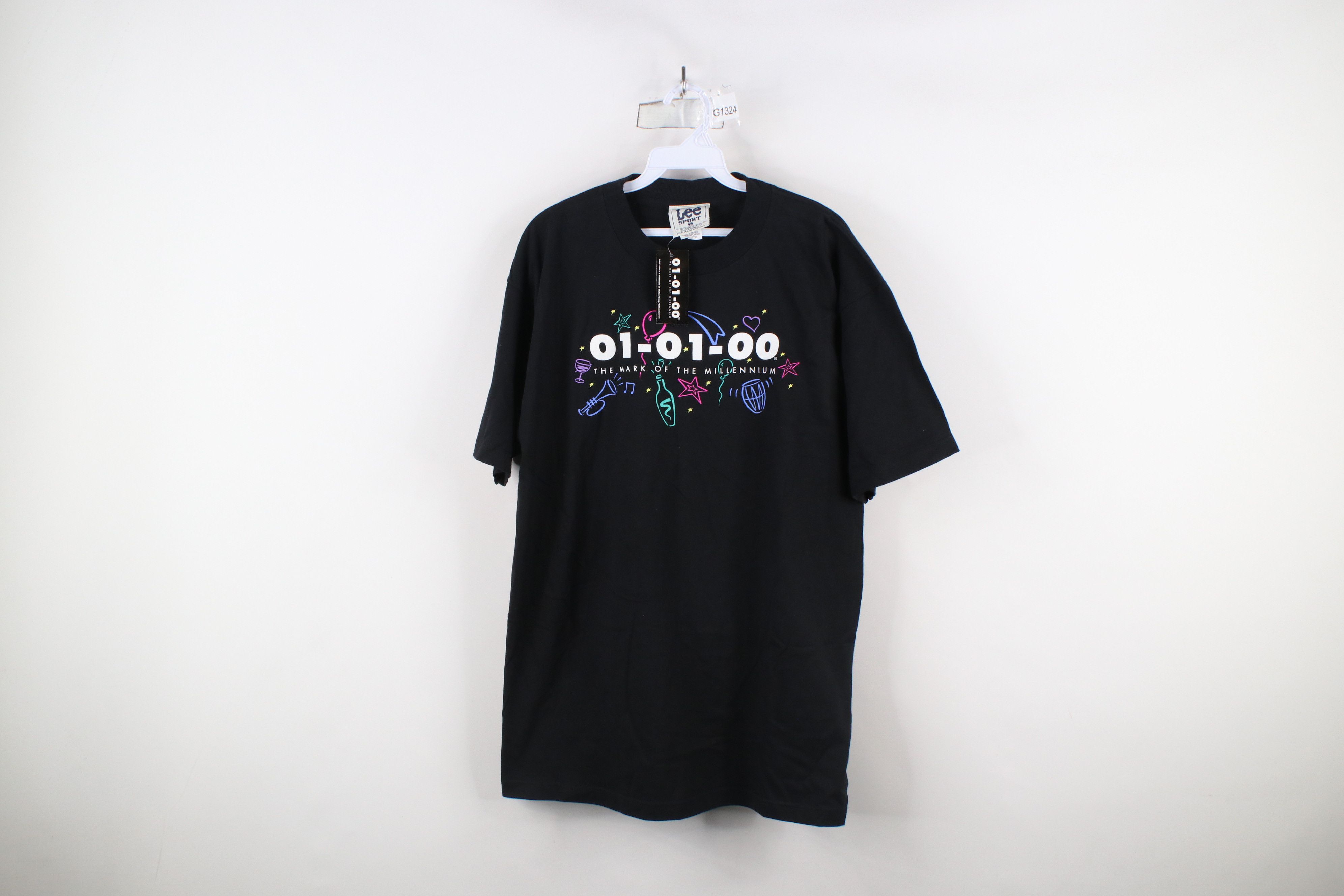 Lee × Vintage Deadstock Vintage Y2K 2000 Millennium Short Sleeve T-Shirt Size US L / EU 52-54 / 3 - 1 Thumbnail