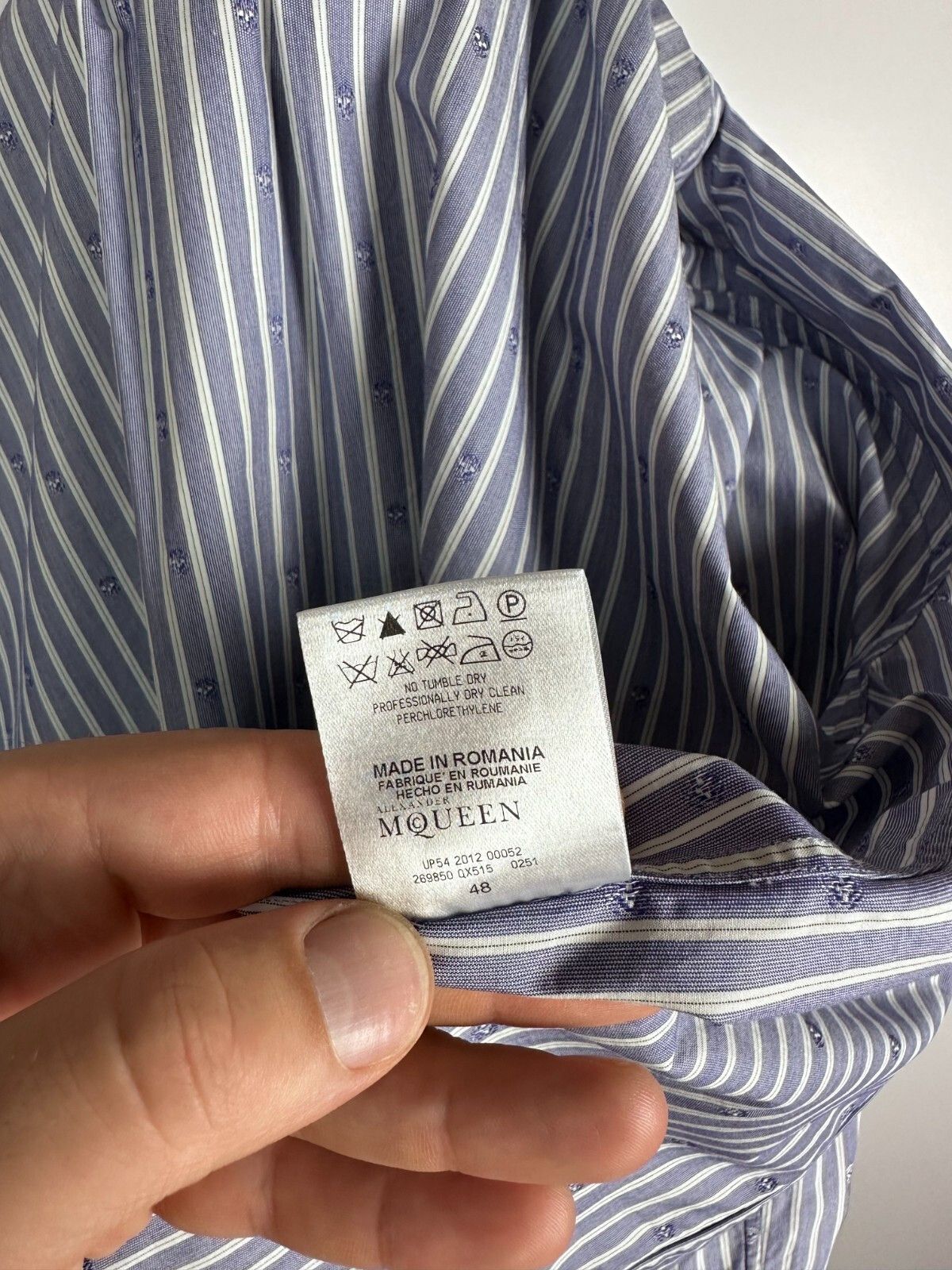 Alexander McQueen Alexander McQueen Skull Shirt Long Sleeve Striped Size 48 Size US M / EU 48-50 / 2 - 10 Thumbnail
