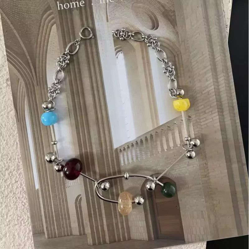 Jewelry Colored Handmade Retro Style Unisex Necklace Size ONE SIZE - 3 Thumbnail