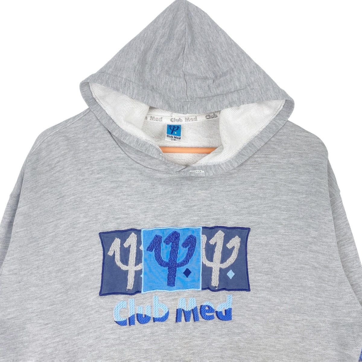 Designer × Vintage Club Med Hoodie Sweatshirt Grey Pullover Jumper Size US M / EU 48-50 / 2 - 2 Thumbnail