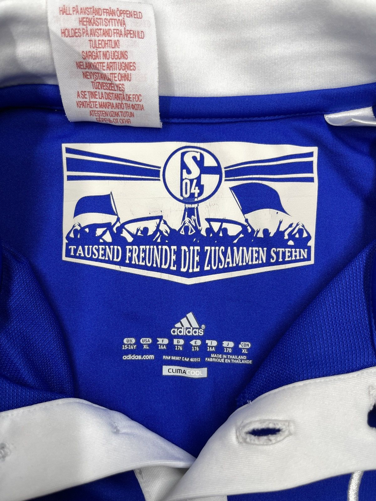 Adidas Adidas Schalke Pukki 20 Bundes Liga Polo Longsleeve Jersey Size US S / EU 44-46 / 1 - 14 Thumbnail