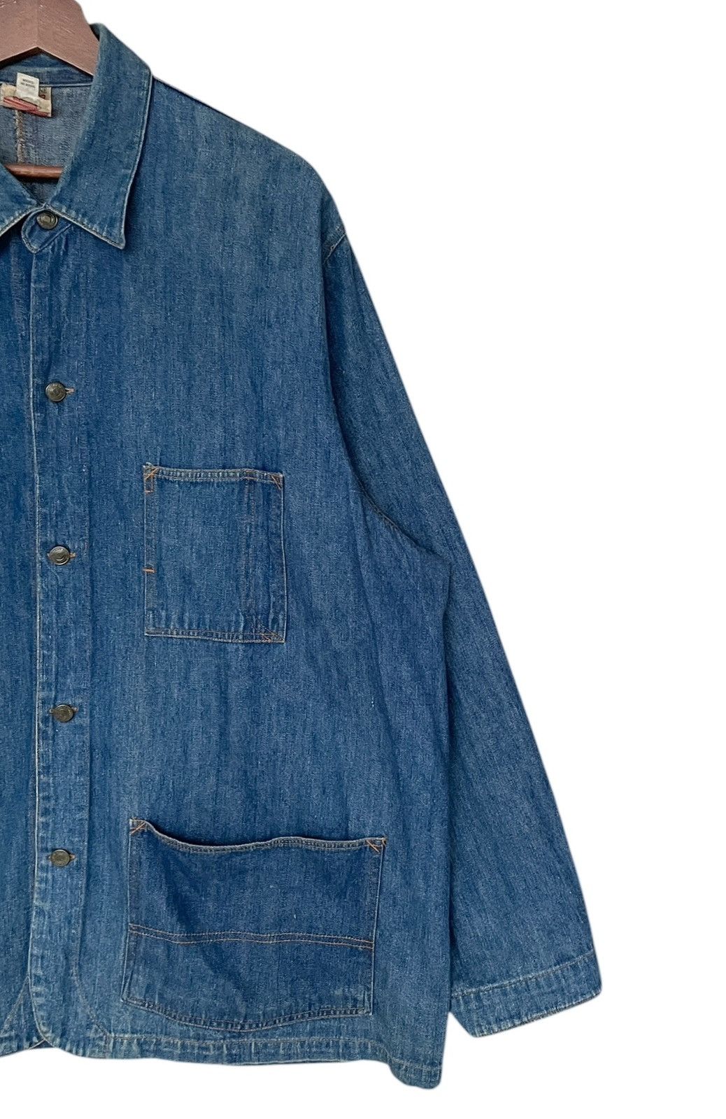 Japanese Brand × Vintage Vintage Brand Active Scene Pullover Denim Jacket 1990s Size US L / EU 52-54 / 3 - 4 Thumbnail