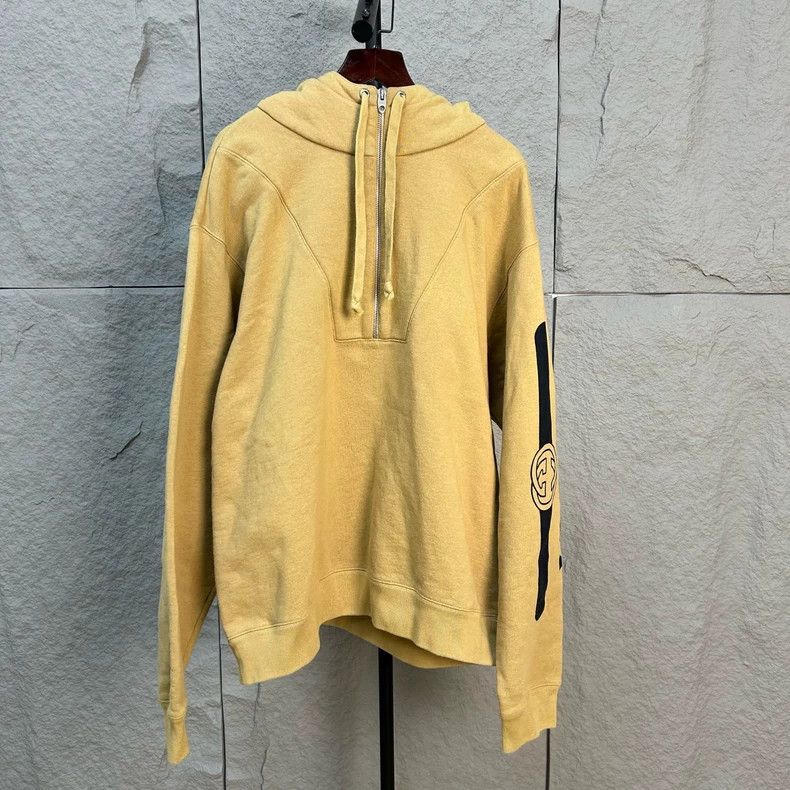 Gucci Gucci Camel-colored printed hooded sweatshirt 2501-Nextarro Size US M / EU 48-50 / 2 - 1 Thumbnail
