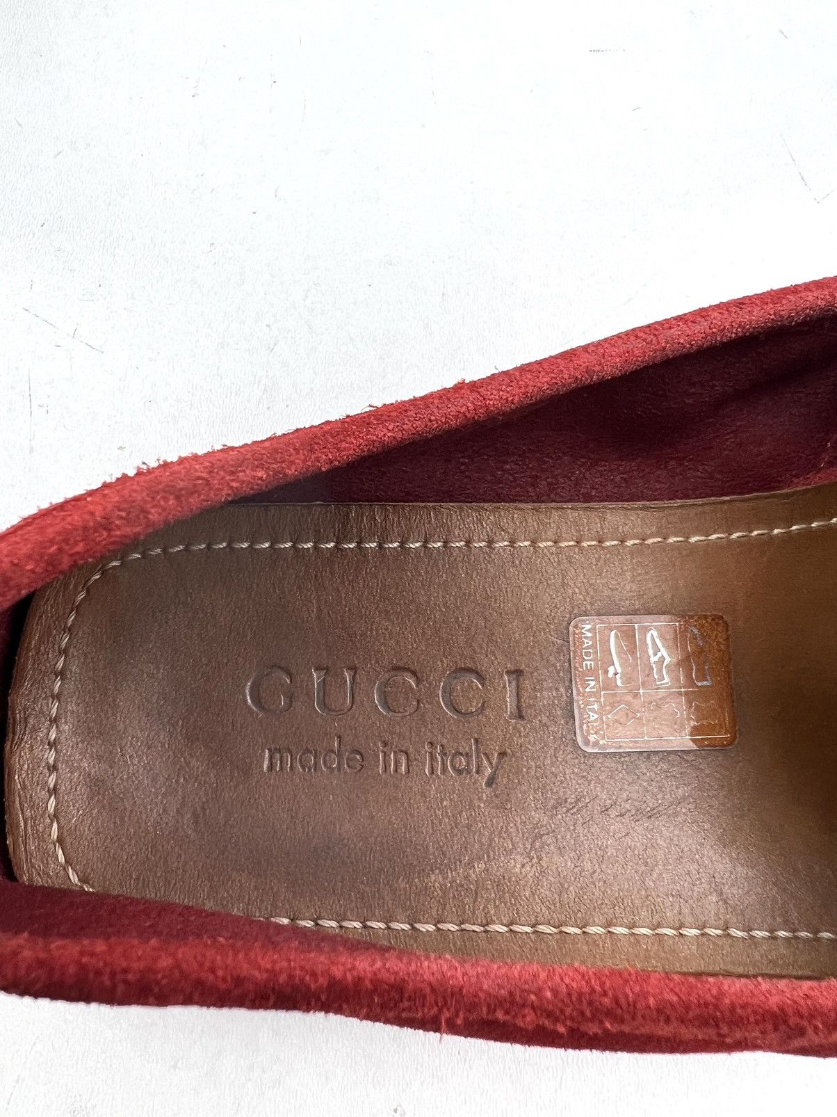 Gucci GUCCI Loafers Drivers Leather Shoes Web Stripe Red Men's Size US 8.5 / EU 41-42 - 20 Thumbnail