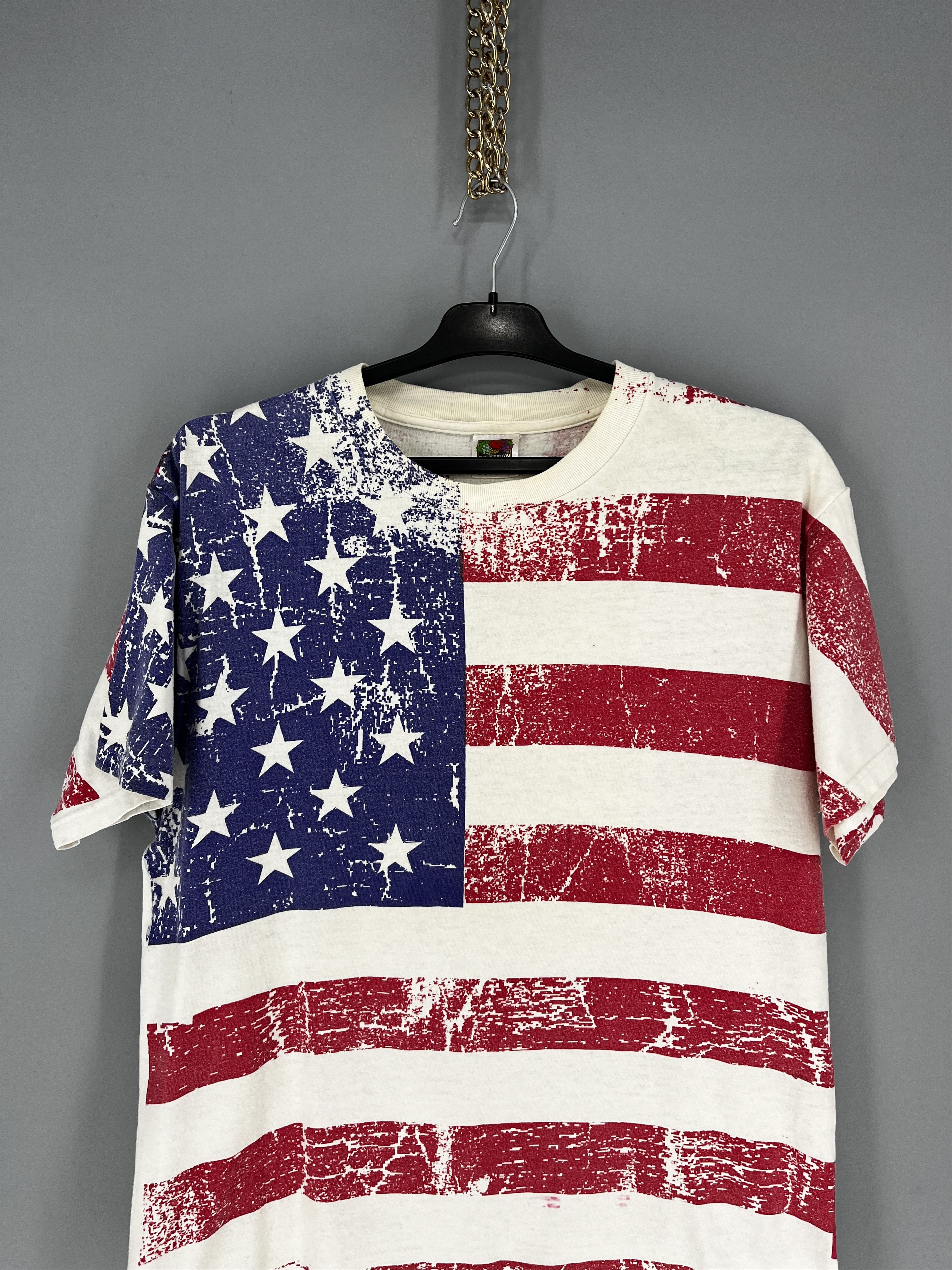 Vintage 90s Vintage USA United States American Flag All Over Print Size US L / EU 52-54 / 3 - 6 Thumbnail