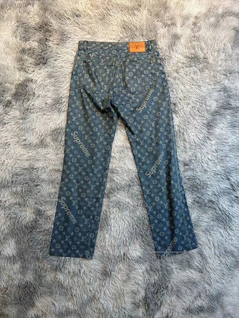 Louis Vuitton louis vuitton supreme denim jeans in blue. Size US 31 - 3 Thumbnail