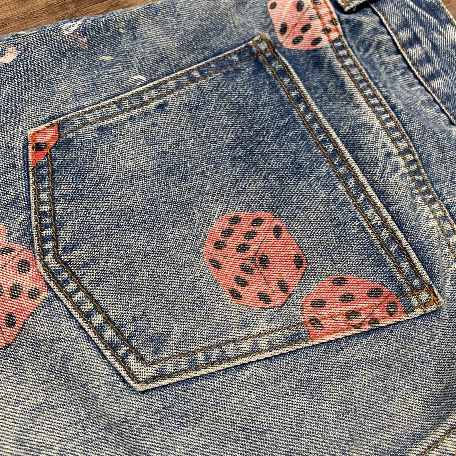 Billionaire Boys Club × Icecream ICE CREAM Dice Print Straight Jeans Size US 34 / EU 50 - 9 Thumbnail