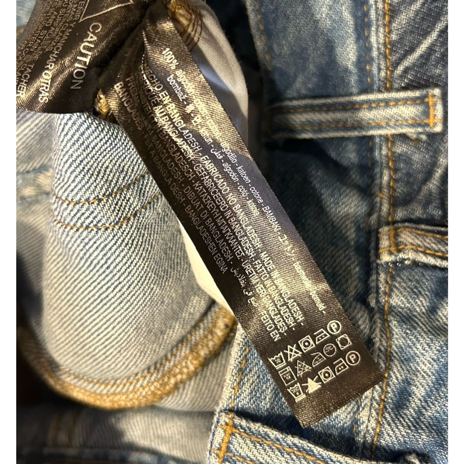 Zara ZARA Women’s Contrast High Waist Tapered Jeans Blue Size 2 NWT Size 26" / US 2 / IT 38 - 6 Thumbnail
