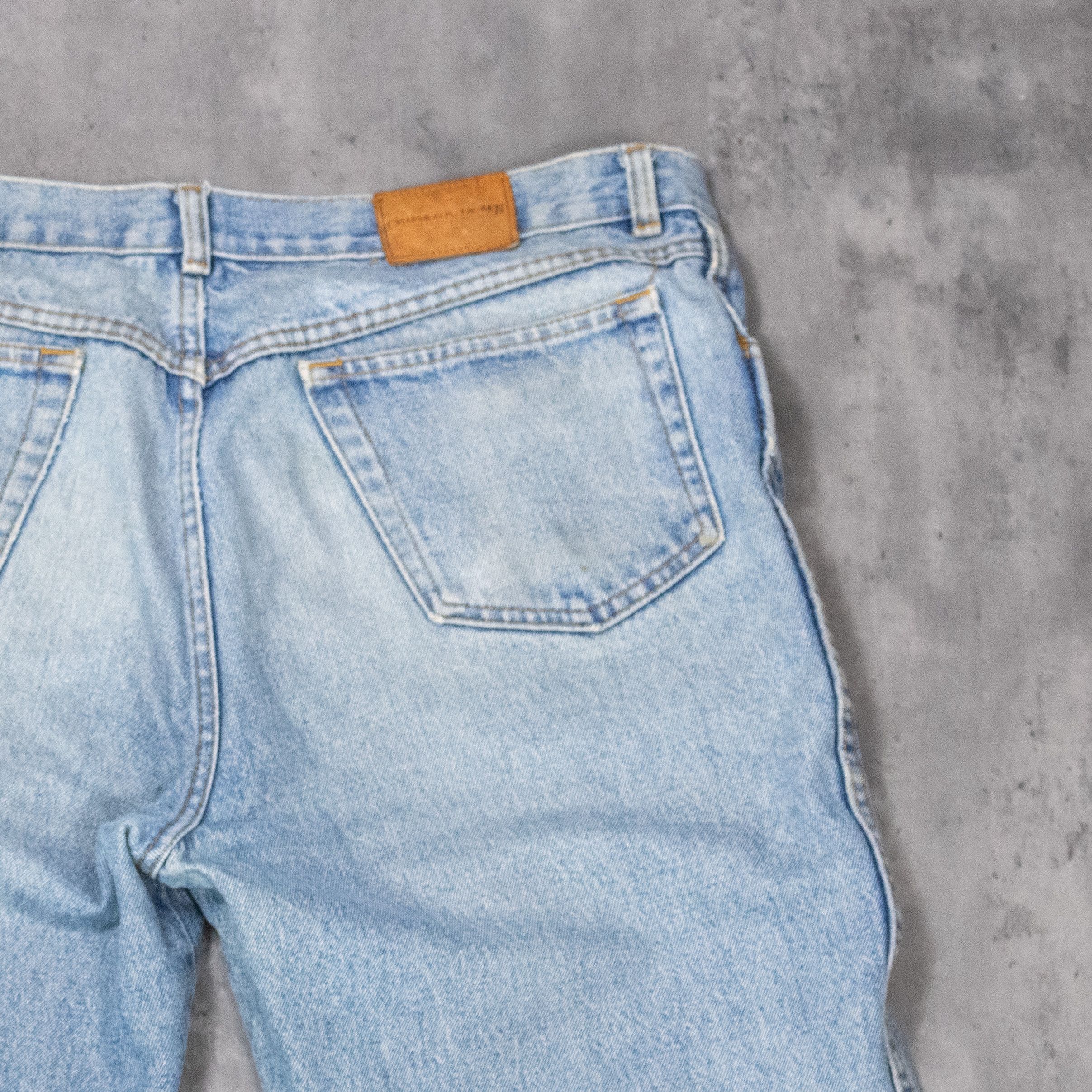 Chaps Ralph Lauren Vintage 1990's Ralph Lauren Distressed Baggy Denim Pant's Size US 39 - 16 Thumbnail