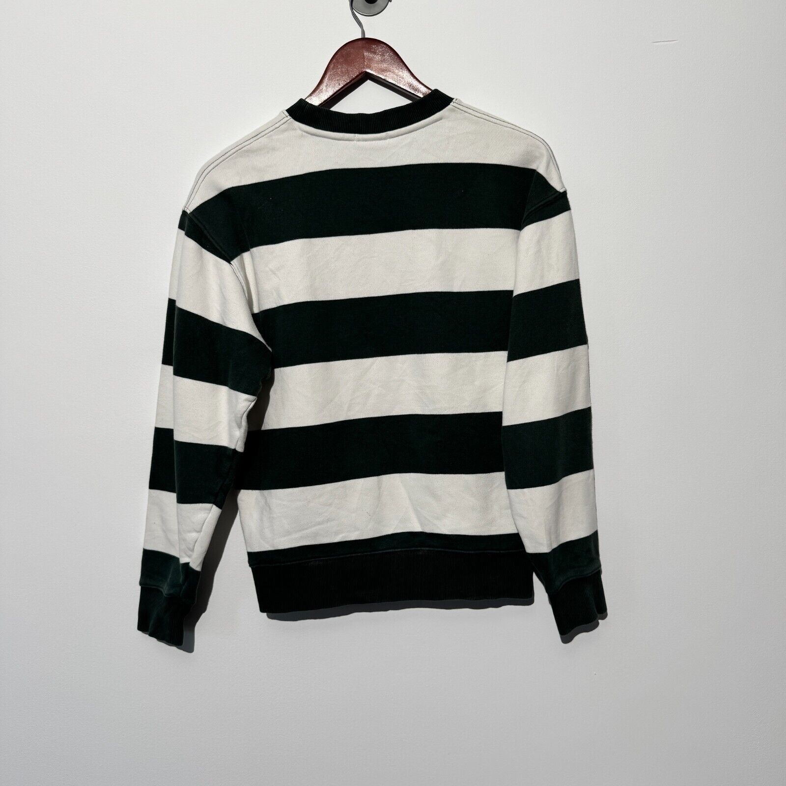 Lacoste Lacoste Unisex XXS Green White Striped Cotton Crewneck Size US M / EU 48-50 / 2 - 9 Thumbnail