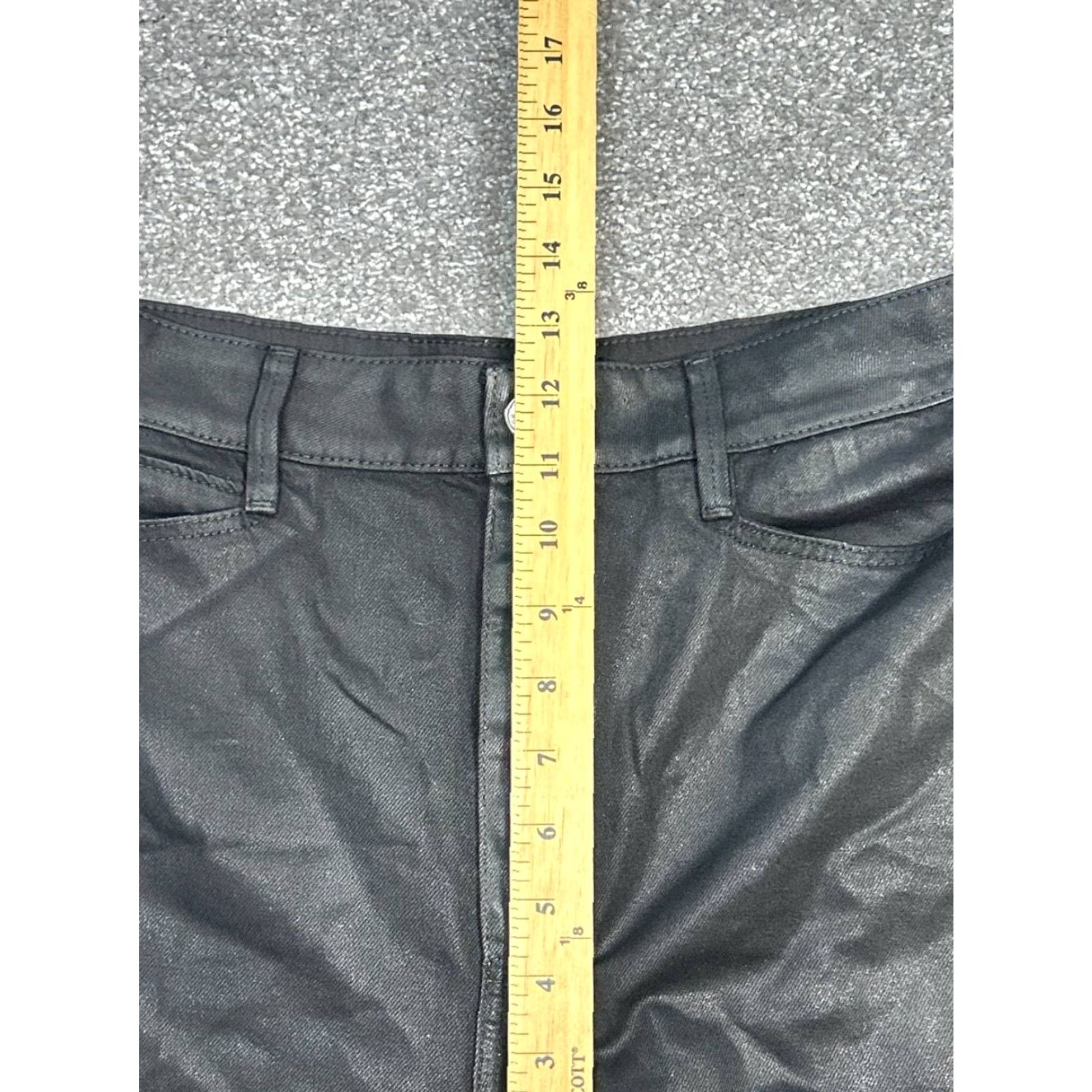 Paige Paige Shorts Womens 30 Black Denim Logo Cotton Stretch High Rise Cuffed Hem Size 30" / US 8 / IT 44 - 4 Thumbnail