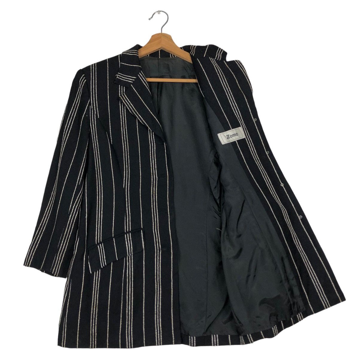 Issey Miyake 🔥Vintage Striped Coats Jacket Zome Issey Miyake Japan Size US M / EU 48-50 / 2 - 11 Thumbnail