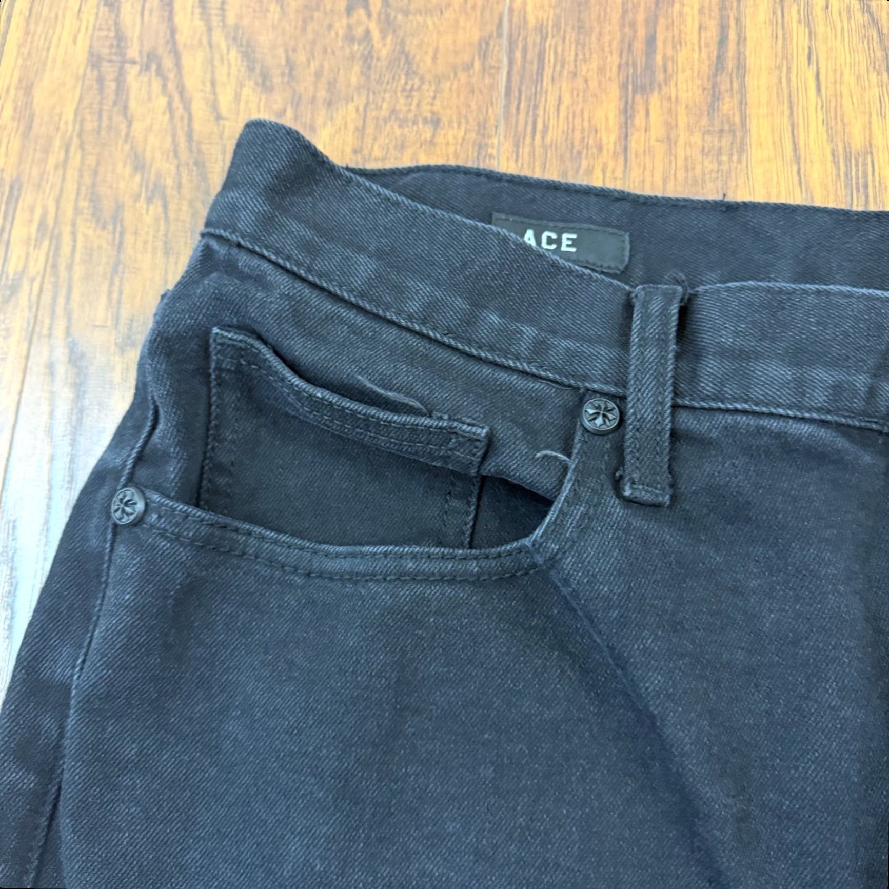 Affliction Affliction Jeans Mens 38 Straight Stretch Denim Mid Rise Ace Black 36x32 Vintage No Size US 38 / EU 54 - 3 Thumbnail