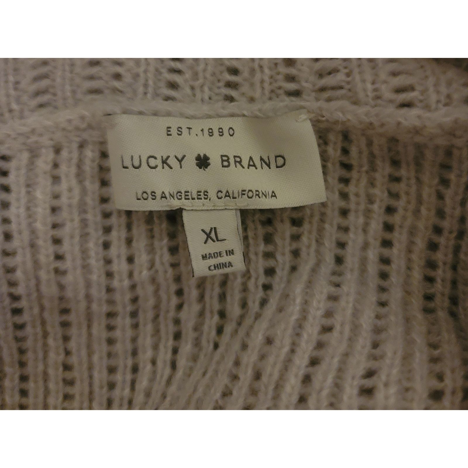 Lucky Brand Lucky Brand Off White Alyssa Cowl Neck Sweater XL MohairWool Size XL / US 12-14 / IT 48-50 - 4 Thumbnail