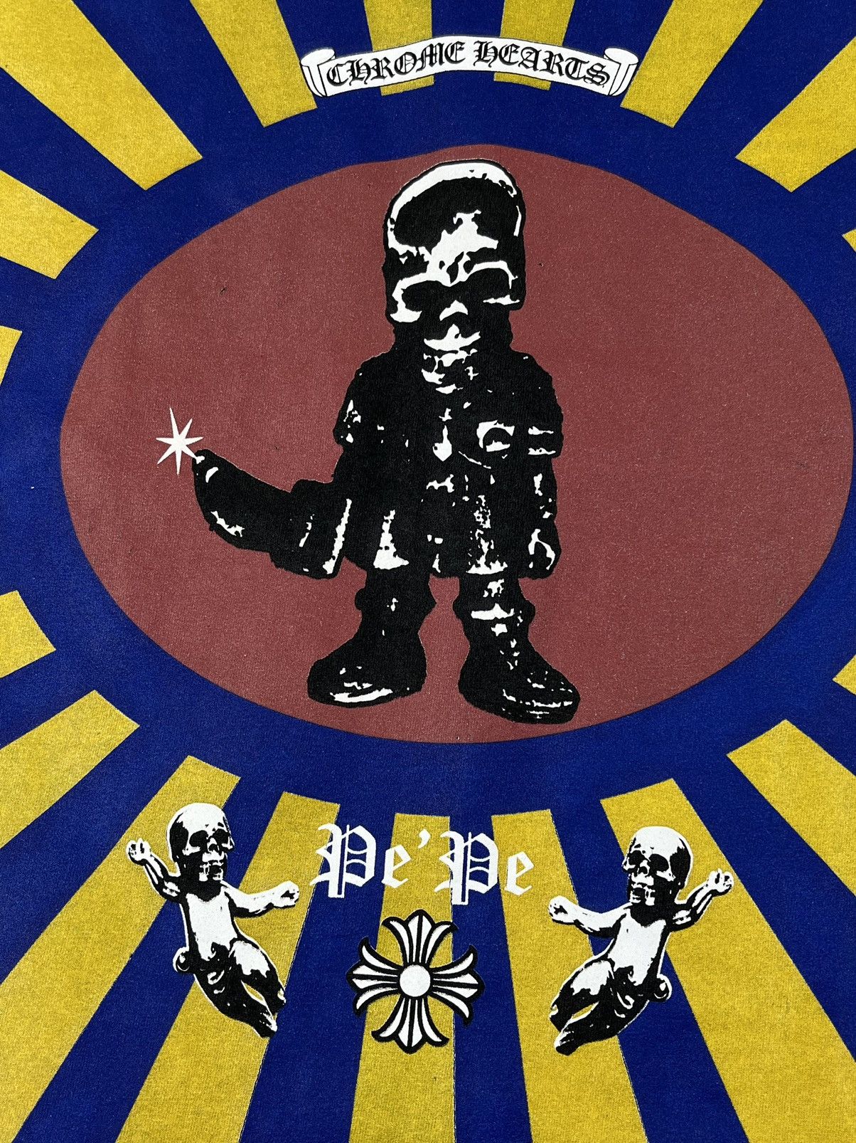 Chrome Hearts Joe Foti Skull Pepe Dagger Logo Tshirt Black