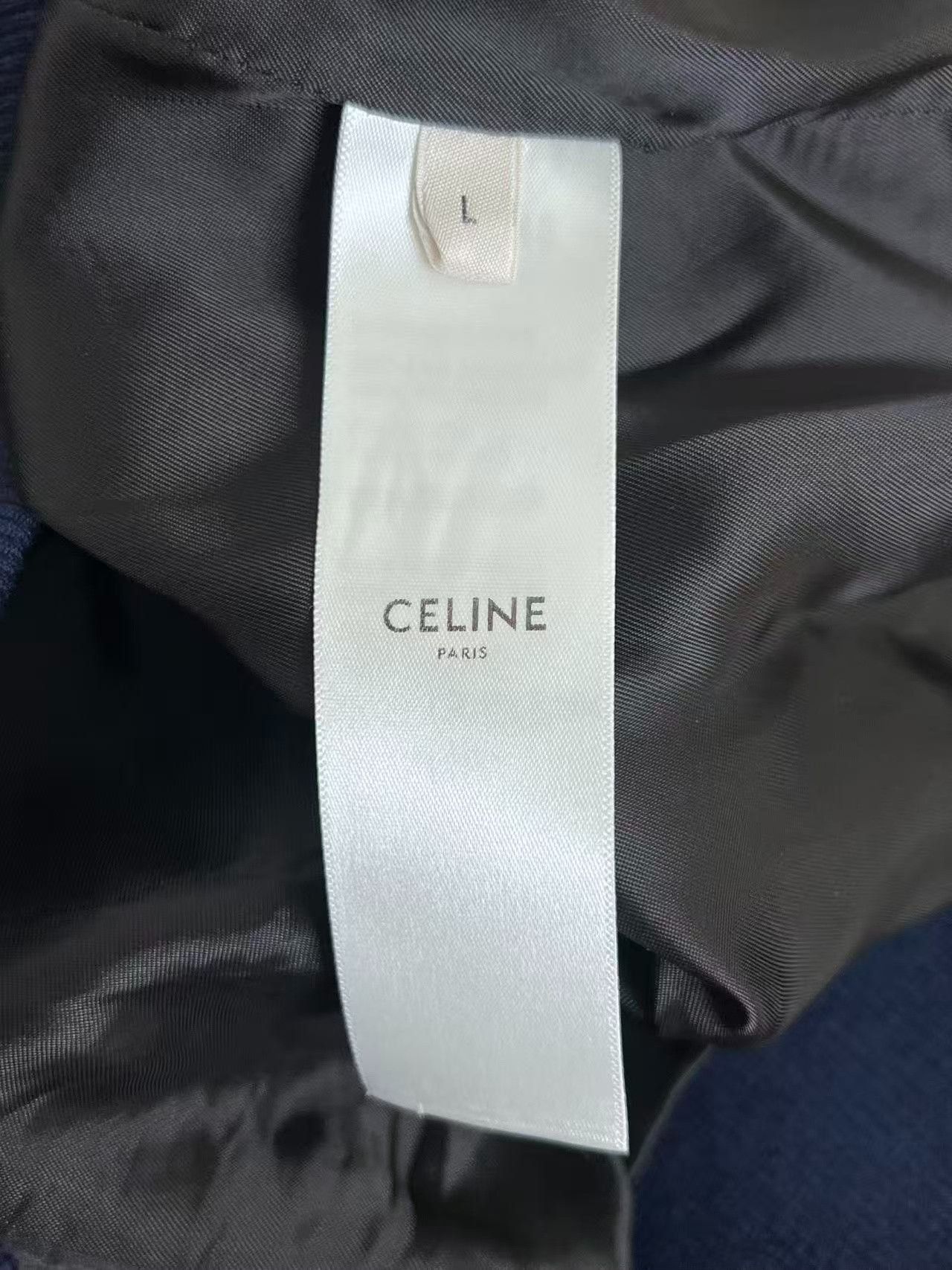 Celine Celine Navy Triomphe Embroidery Stripe Jacket Size US L / EU 52-54 / 3 - 4 Thumbnail