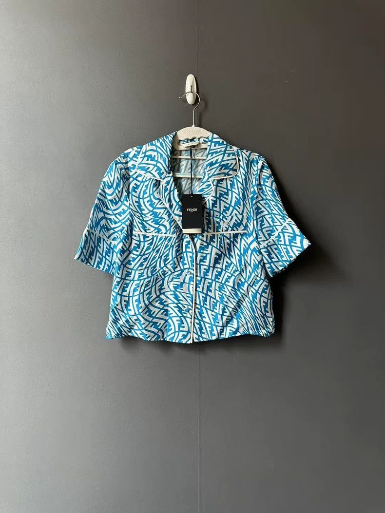 Fendi Fendi size 36 Full-printed short-sleeved shirt Size US XXS / EU 40 - 1 Thumbnail