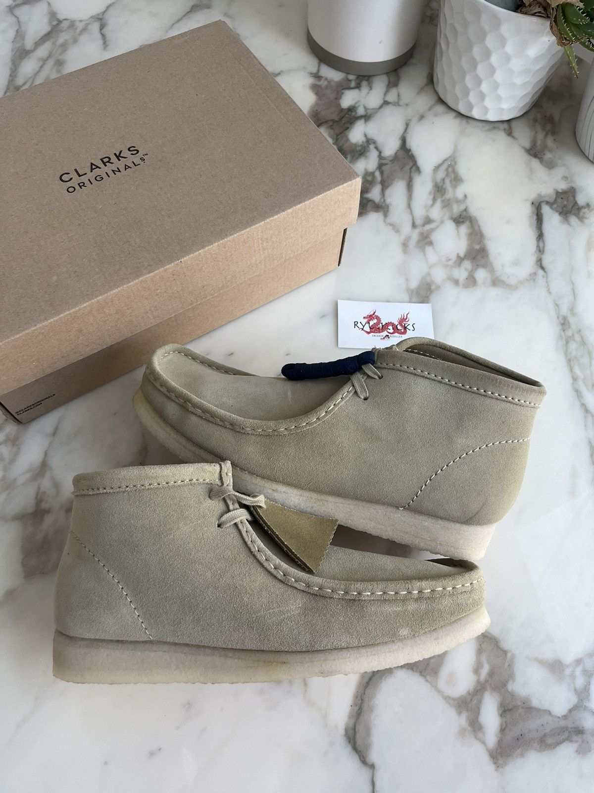 Clark's Wallabee Boot Maple Suede size DS