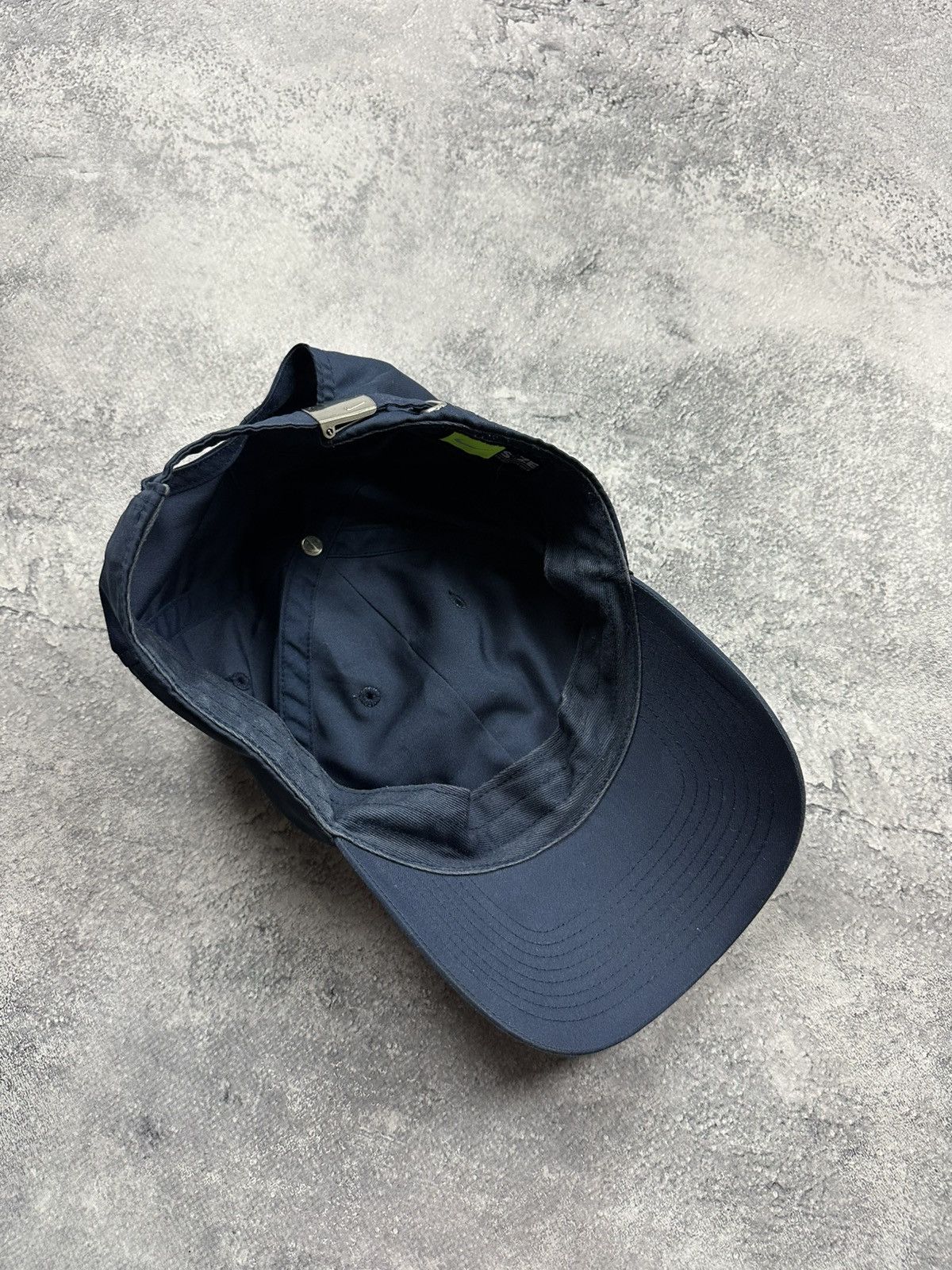 Nike Vintage Y2K Nike Metal Swoosh Baseball Cap Blue Drill Hat Size ONE SIZE - 8 Thumbnail